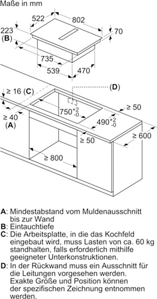 Constructa Kochfeld mit Dunstabzug »CV430235«