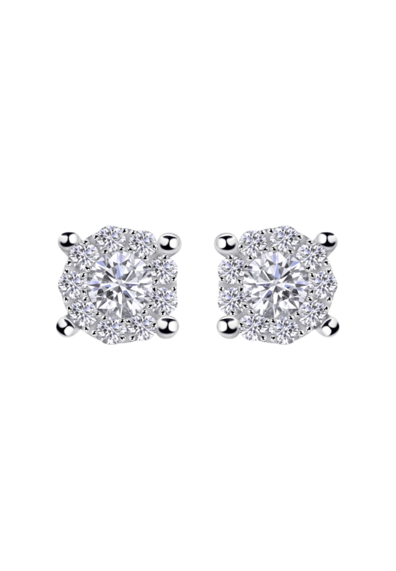 ONE ELEMENT Paar Ohrstecker »0,16 ct Diamant Brillant Invisible Ohrringe  Ohrstecker aus 585 Weißgold«