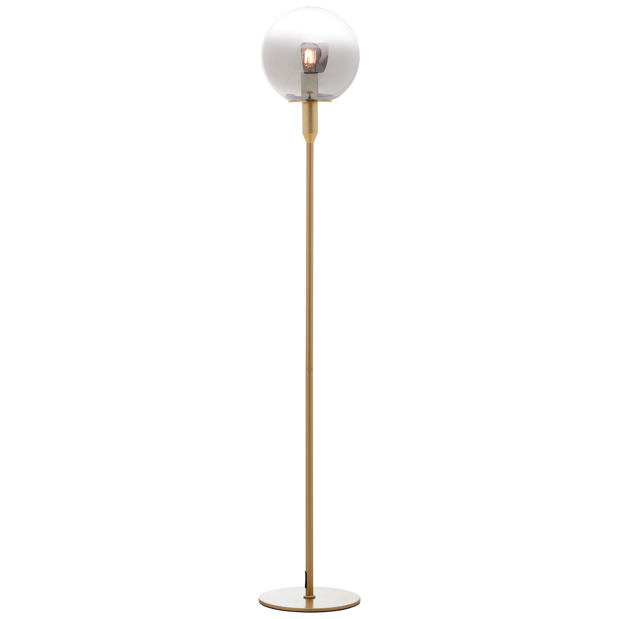 Stehlampe »Gould«, 1 flammig-flammig, Standleuchte mit Rauchglas - 146cm Höhe x 25cm Ø...