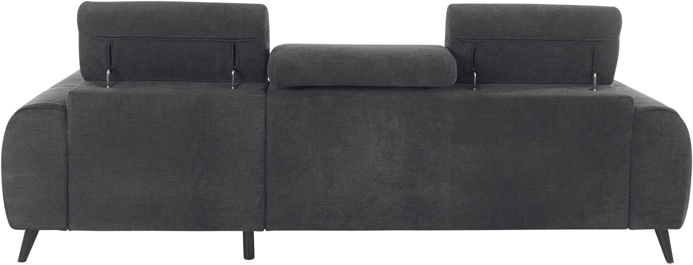 COTTA Ecksofa »Mia L-Form mit 3 Zierkissen«, wahlweise mit Bettfunktion, Bettkasten, Beleuchtung & Wireless-Charger