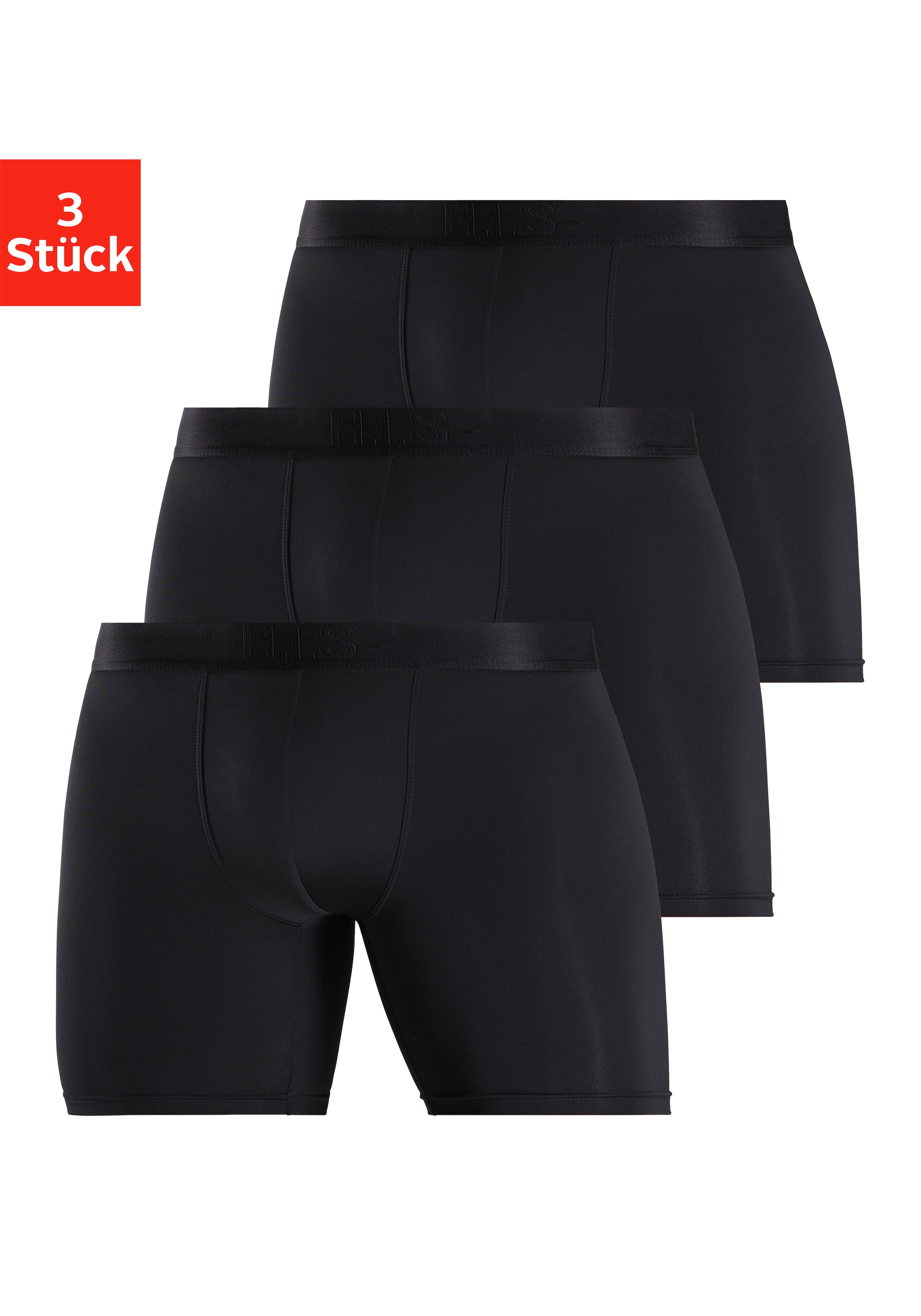 H.I.S Herren Funktionsboxer Packung, 3 Stk. tlg., mit langem Bein in pflegeleichter Microfaser-Qualität, Größe 3XL