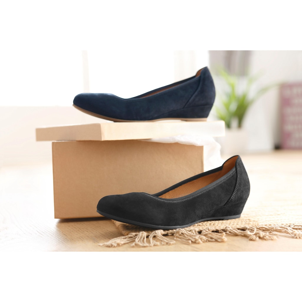 Gabor Pumps »KRETA«, Keilabsatz, Halbschuh, Schlupfschuh, in bequemer Weite G (= weit)