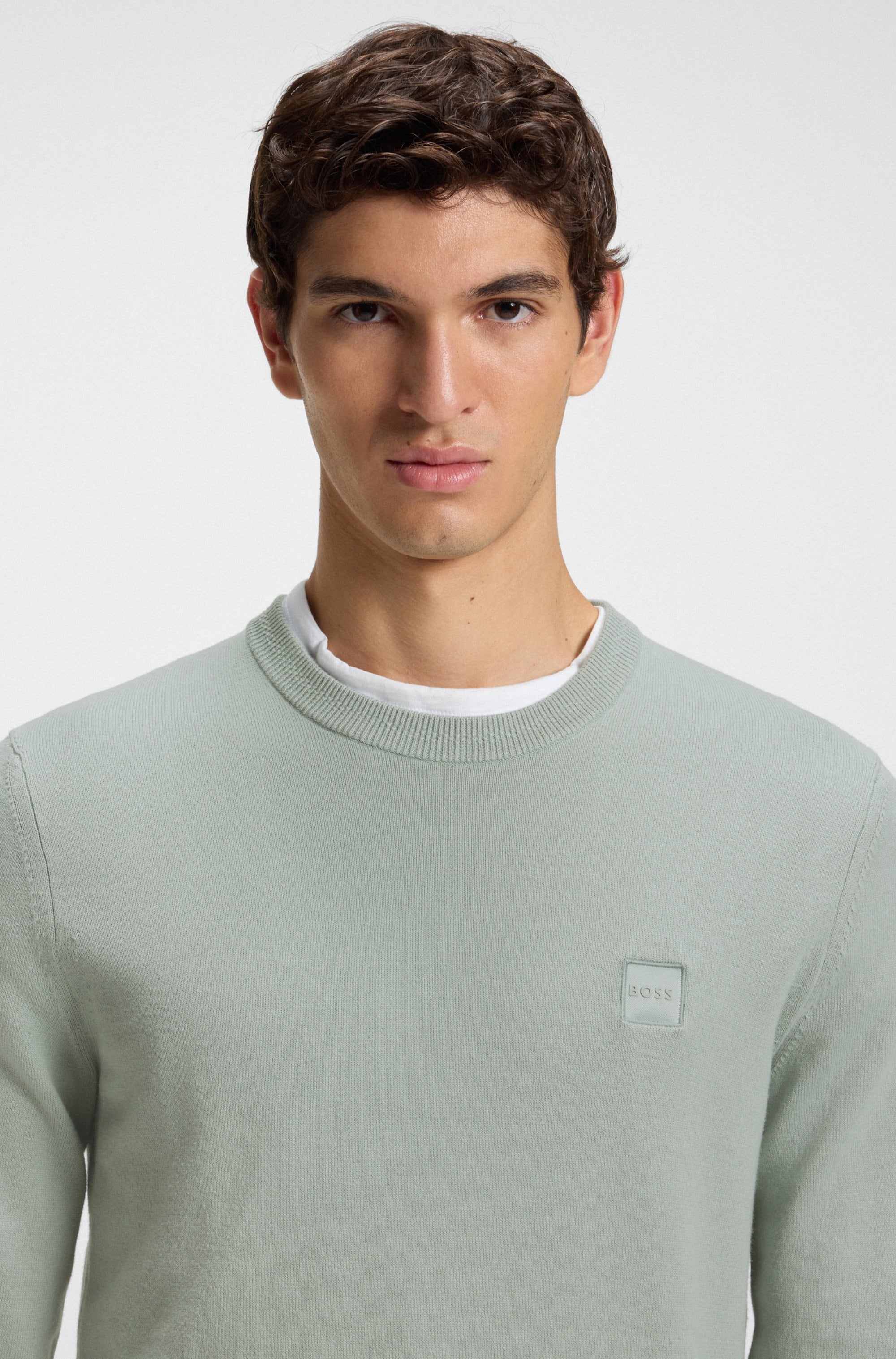 BOSS ORANGE Strickpullover »Kanovano Cotton Cashmere« mit Rundhalsausschnitt