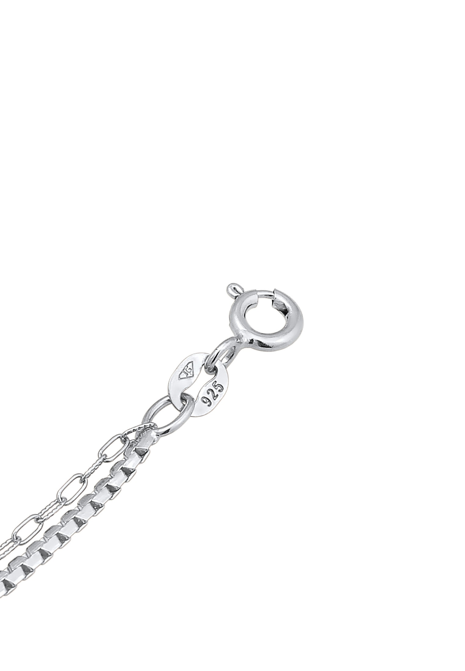 Elli Fußkette »Fußschmuck Schlangenkette Glieder Basic Layer 925 Silber«