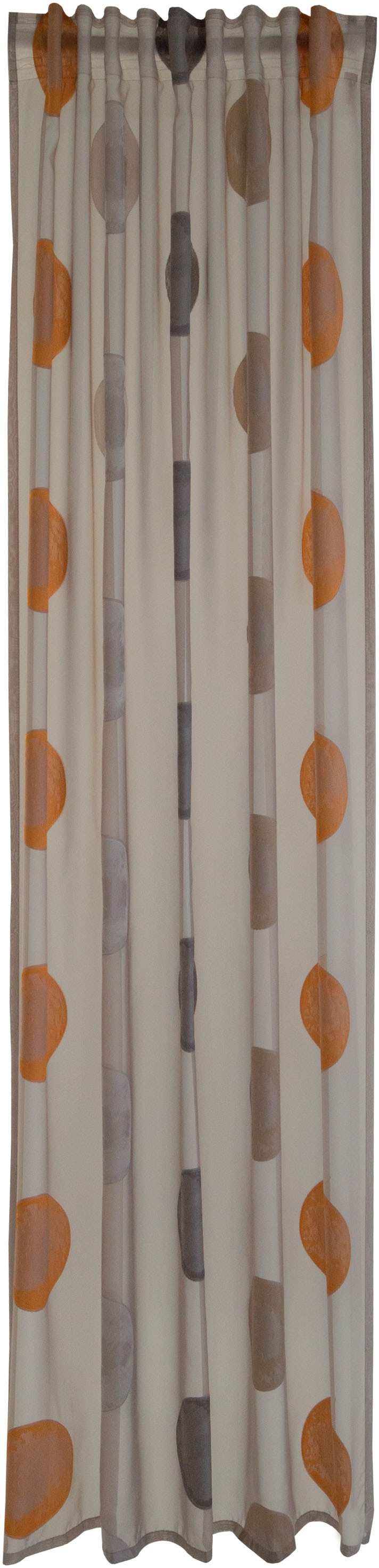 HOMING Vorhang »Kaleo«, (1 St.), Vorhang mit verdeckten Schlaufen Kaleo weiß/grau 140x245cm