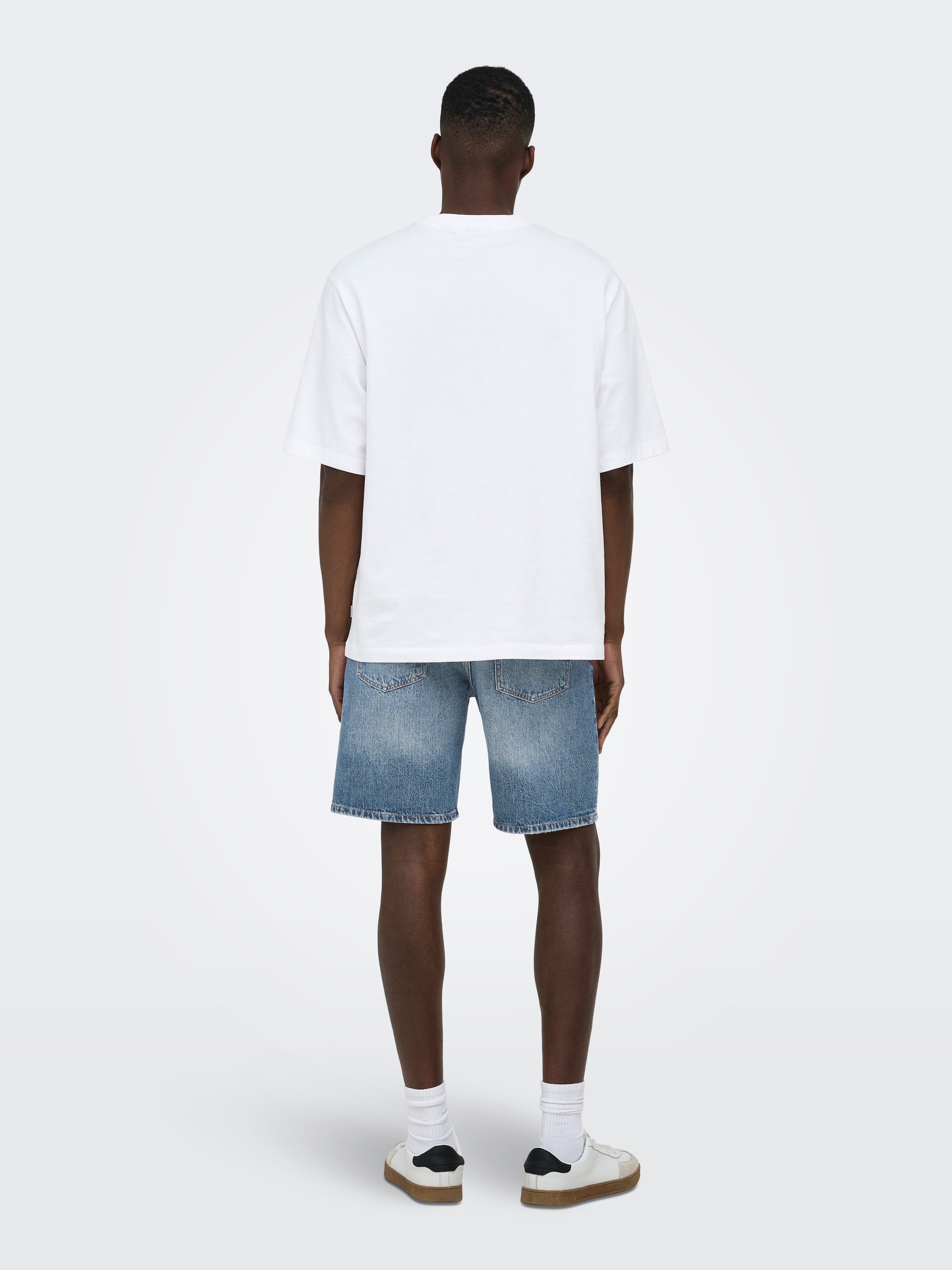 ONLY & SONS Jeansshorts »ONSEDGE MB GREEN 3227 TAI DNM SHORTS« Baumwolle, straight fit