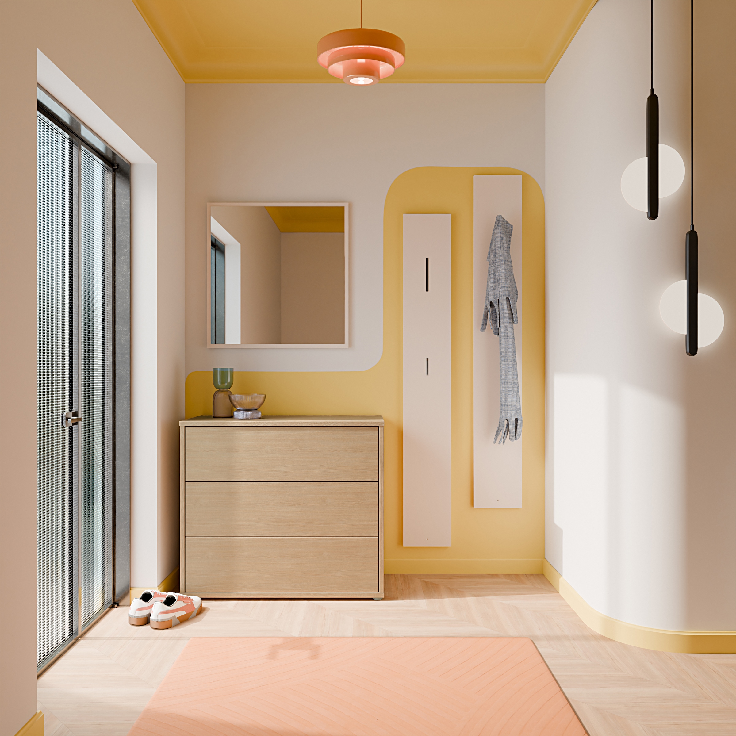 FORTE Kommode »Alice Springs, Kommode, 3 Schubkästen B/H/T 94,8/83,1/41,5« Schubkästen mit Vollauszug, grifflos,Push to open