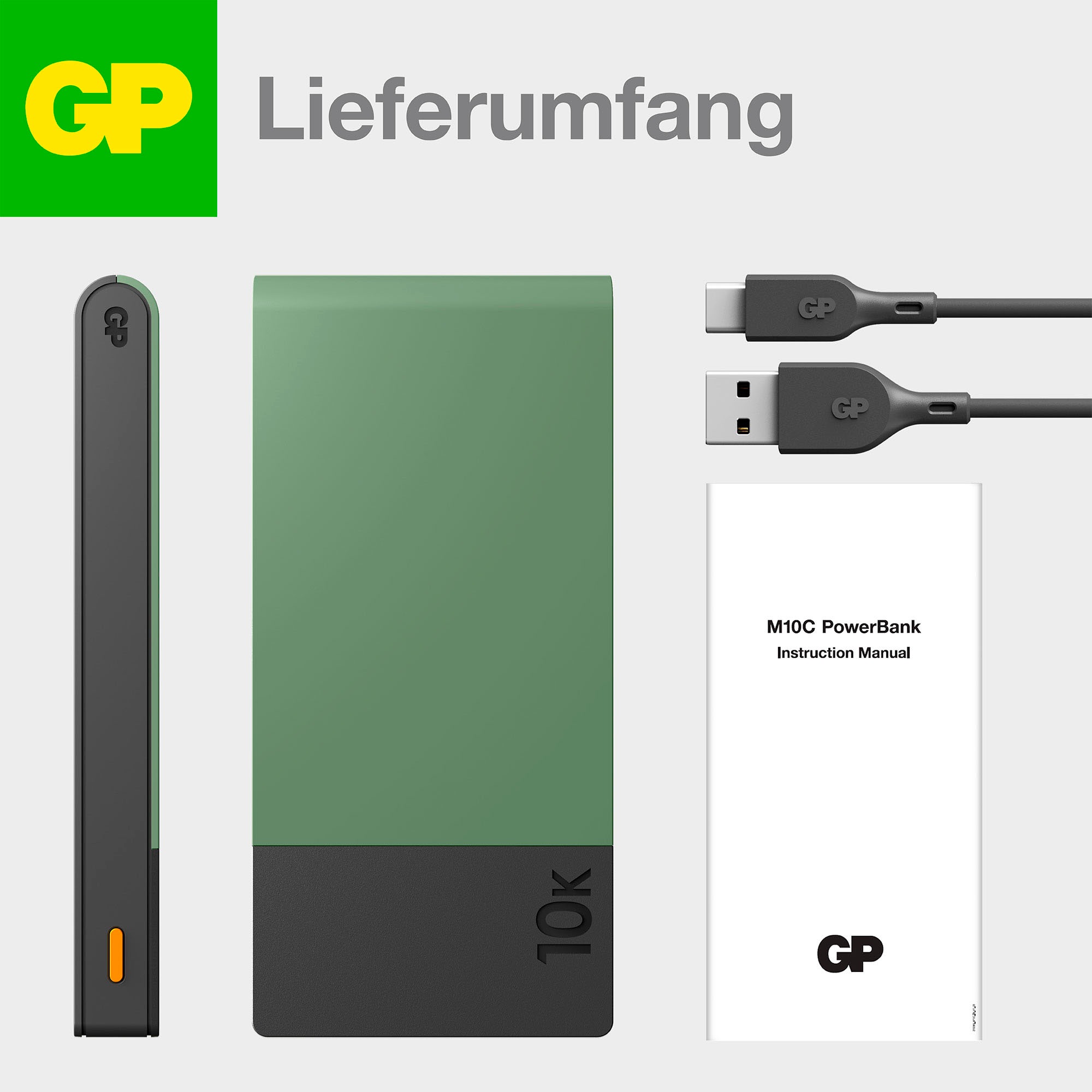 GP Batteries Powerbank »M2+, 10.000 mAh«, 10000 mAh