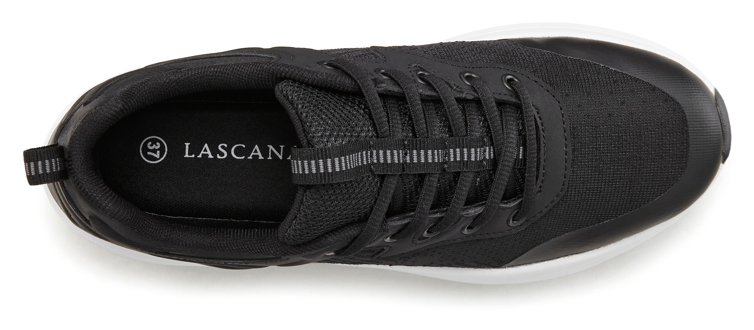 LASCANA Sneaker, Freizeitschuh, Schnürhalbschuh mit herausnehmbarer Innensohle VEGAN