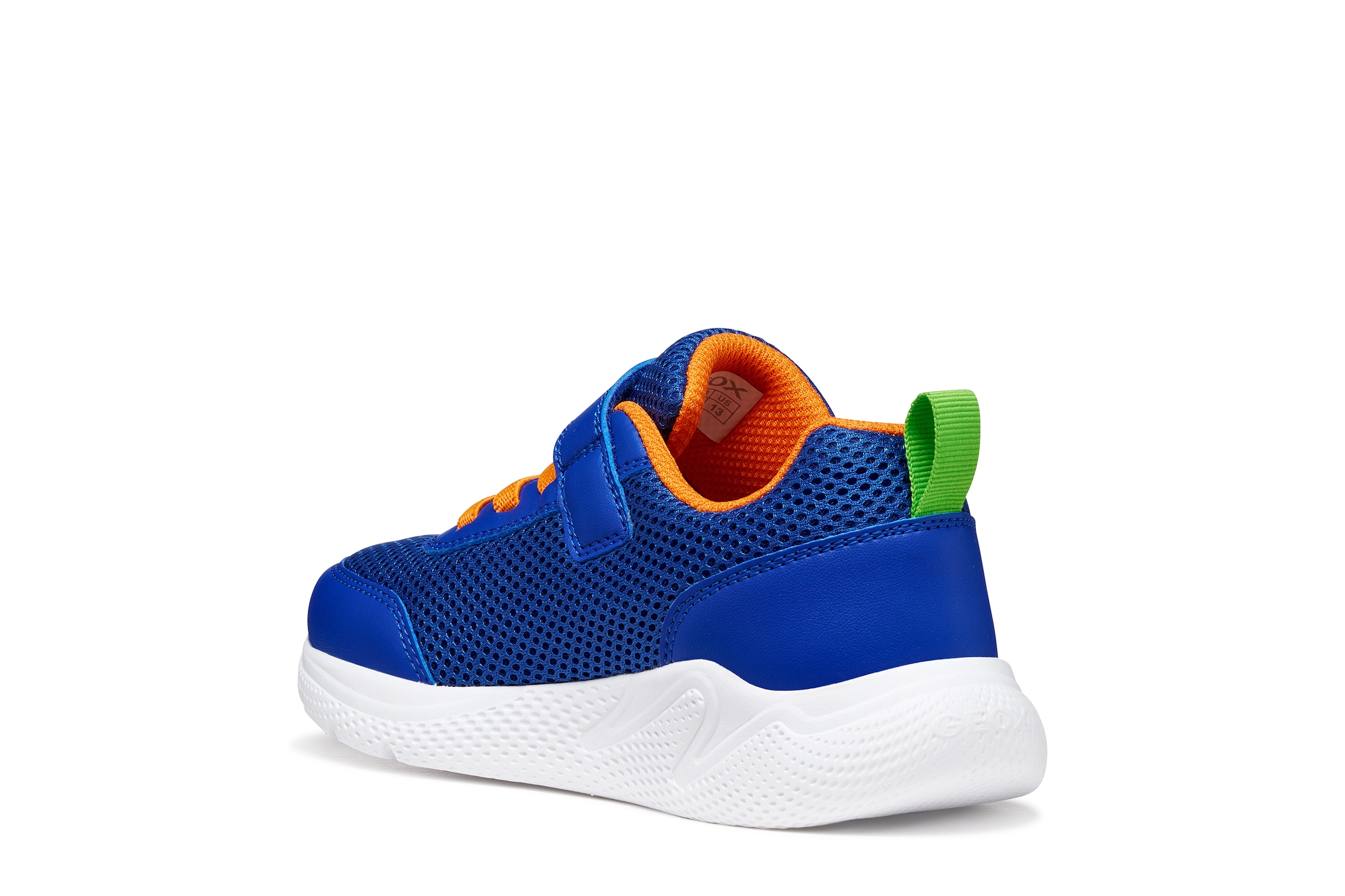 Geox Sneaker »J SPRINTYE BOY«  Halbschuh mit bunten Besätzen, Größenschablone zum Download