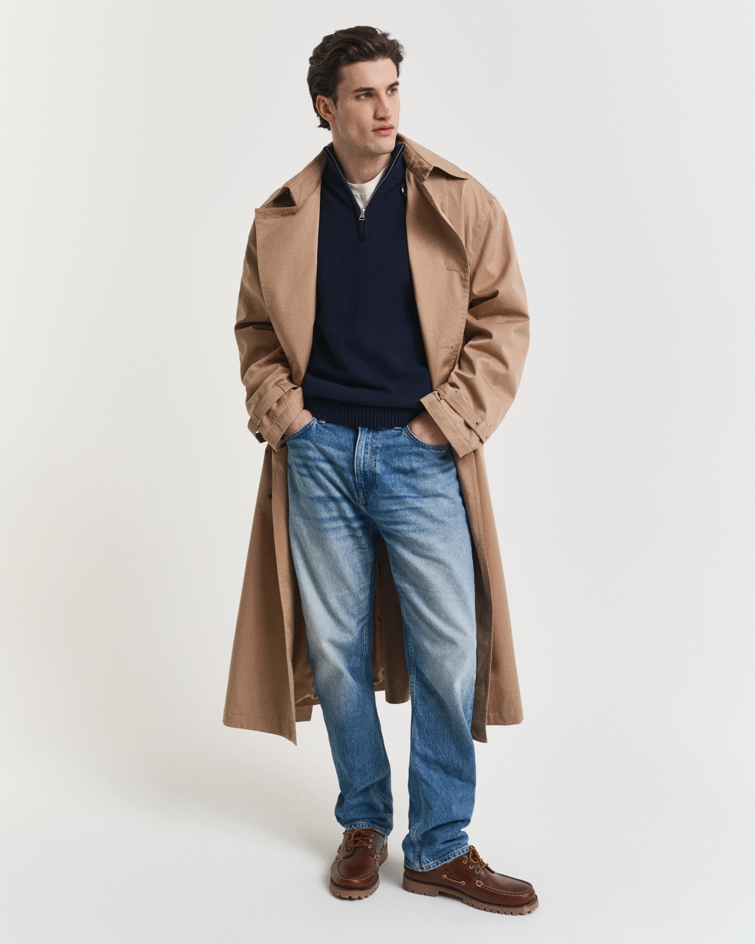 Gant Troyer »CASUAL COTTON HALF ZIP«, mit grafischer Logostickerei auf der Brust