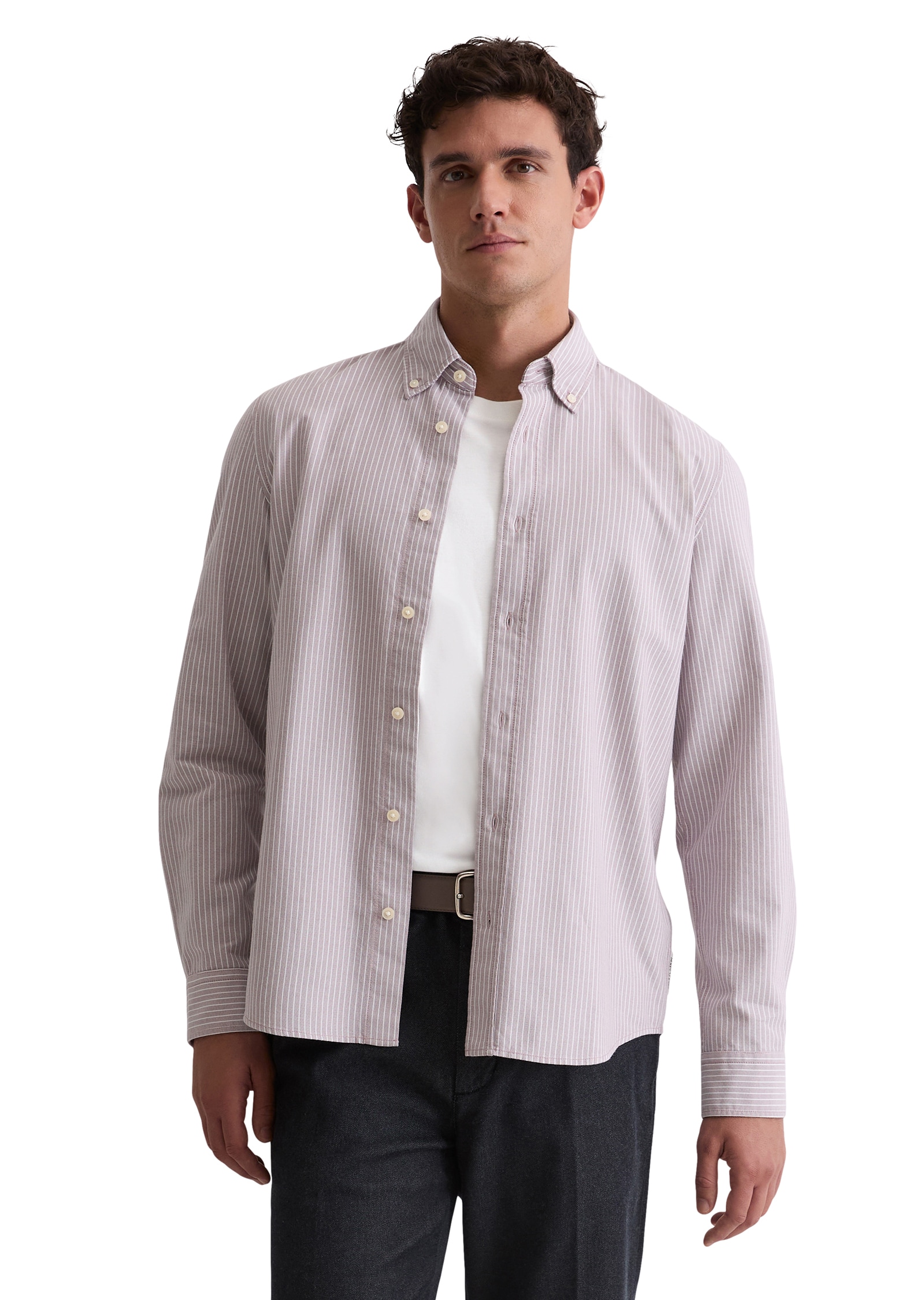 Marc O'Polo Langarmhemd Oxford-Hemd, regular fit mit Button-Down-Kragen