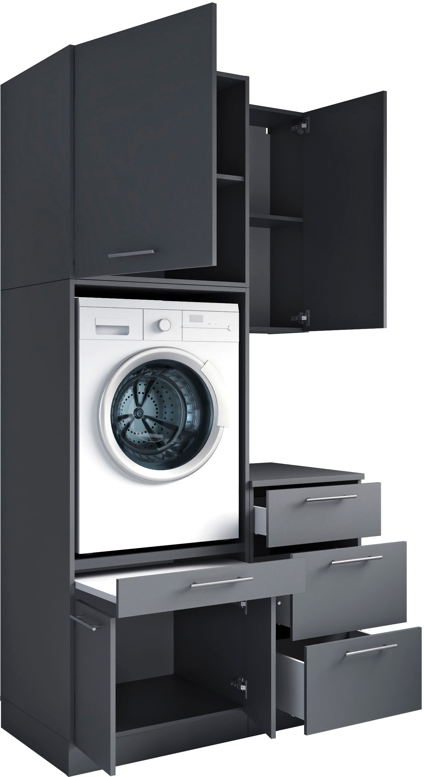 Laundreezy Mehrzweckschrank-Set »Laundreezy, 4-tlg. Mehrzweckschrank-Set B/H/T 118/238/68 cm« 4 Stk. tlg.