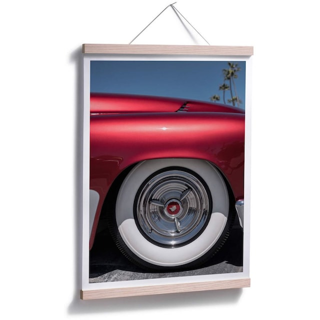 Wall-Art Poster »Vintage Auto Rot Retro Oldtimer«, Autos, (1 St.), Poster,  Wandbild, Bild, Wandposter im OTTO Online Shop