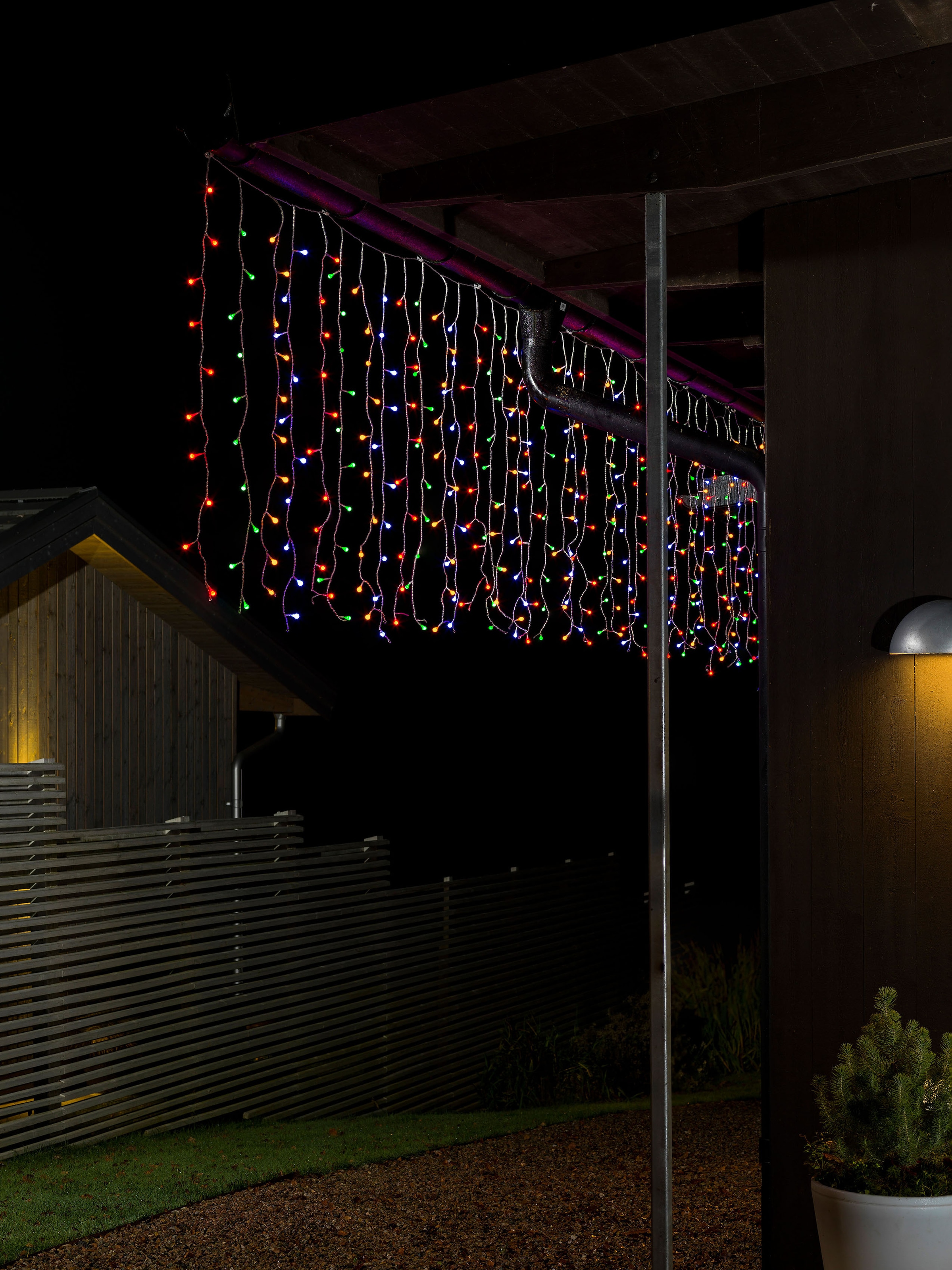 KONSTSMIDE LED-Lichtervorhang, 400 St.-flammig, LED Lichtervorhang, mit bunten  Globes, 400 bunte Dioden bei OTTO