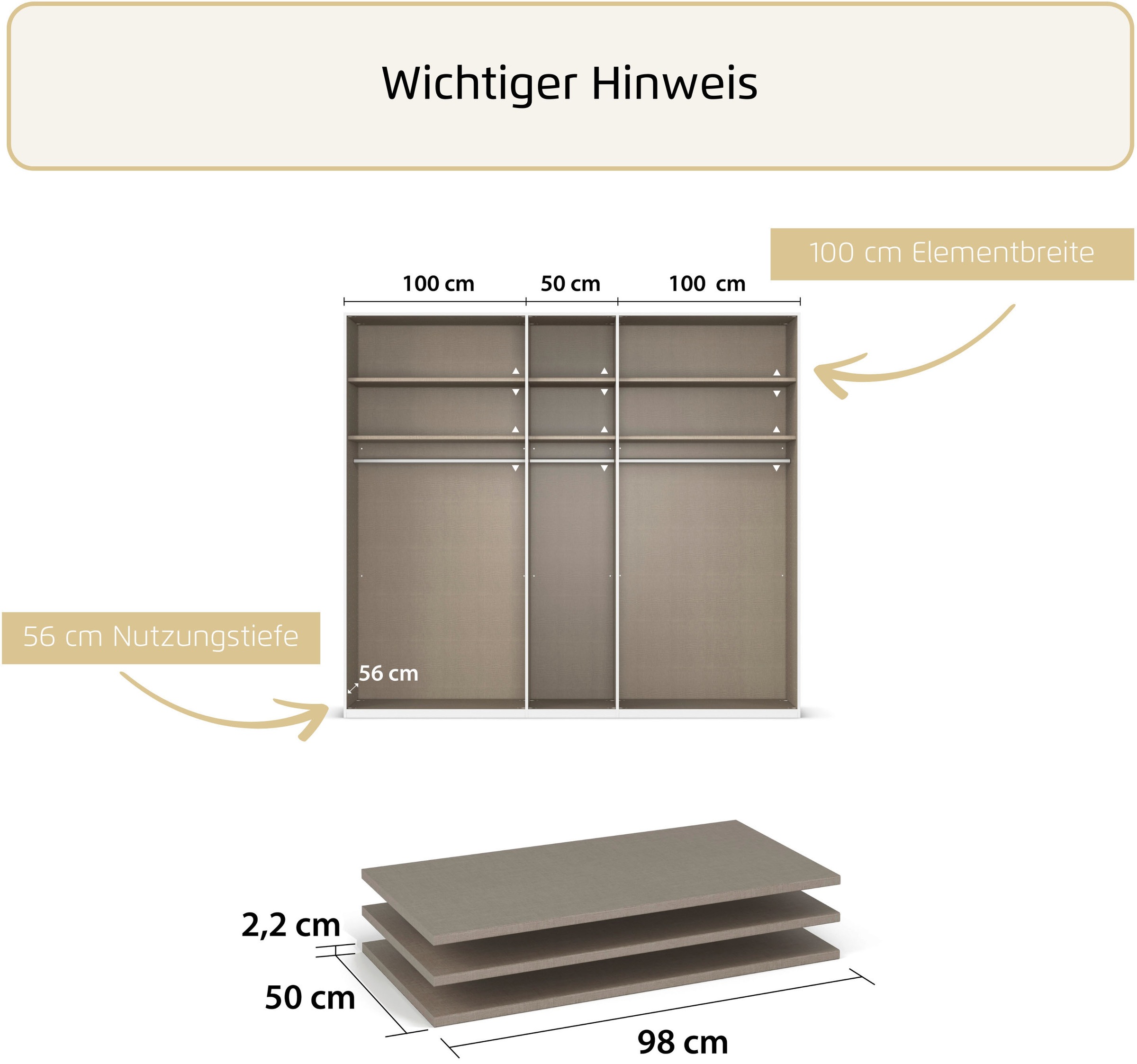 rauch Einlegeboden »Rauch Stauraum-Erweiterung für Drehtürenschränke« Mehr Platz im Kleiderschrank: 98 cm Einlegeboden von Rauch