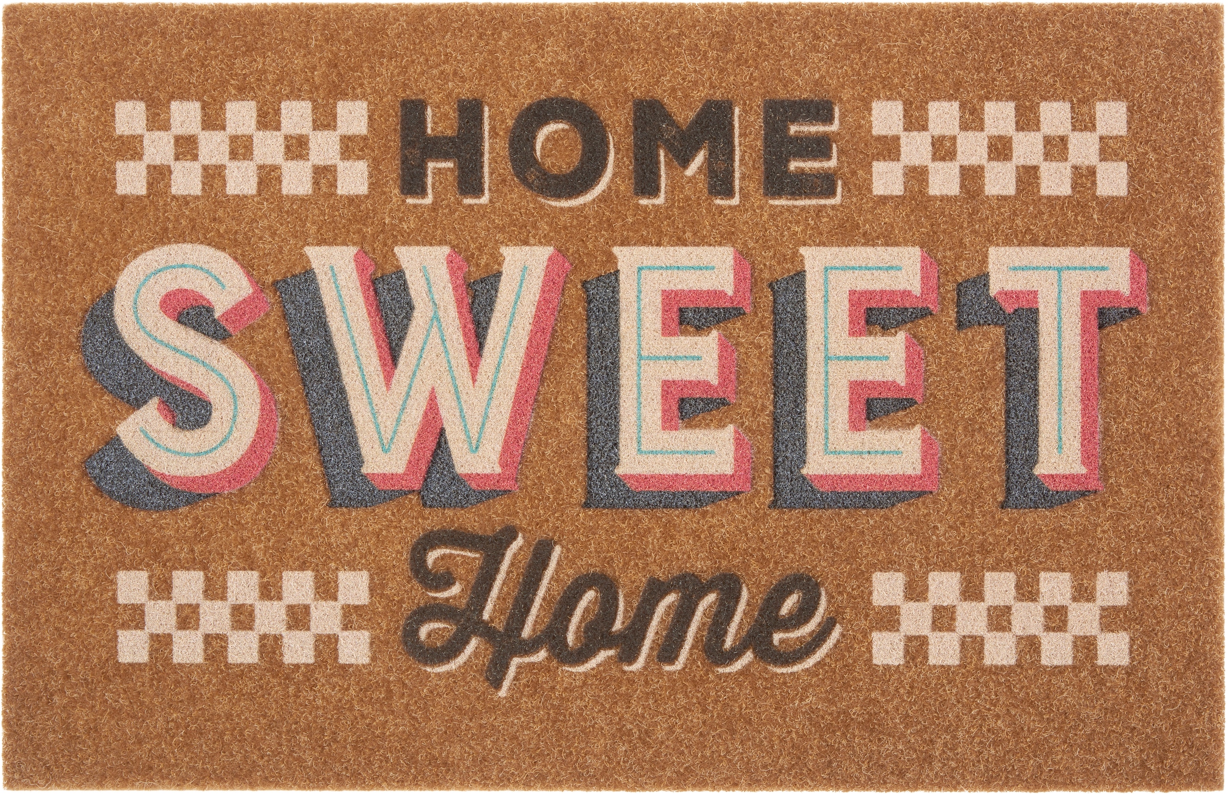 my home Fußmatte »Home sweet Home bunt«, rechteckig, mit Spruch, mit  Schrift, Kokos-Look, Robust, Pflegeleicht, Rutschfest im OTTO Online Shop