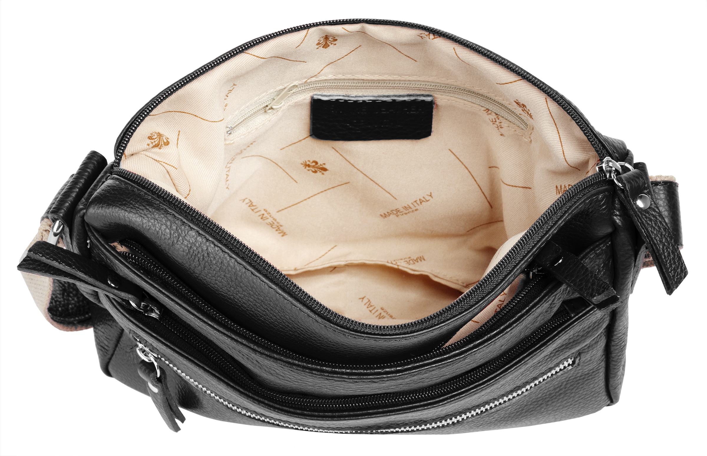 Samantha Look Umhängetasche echt Leder, Made in Italy