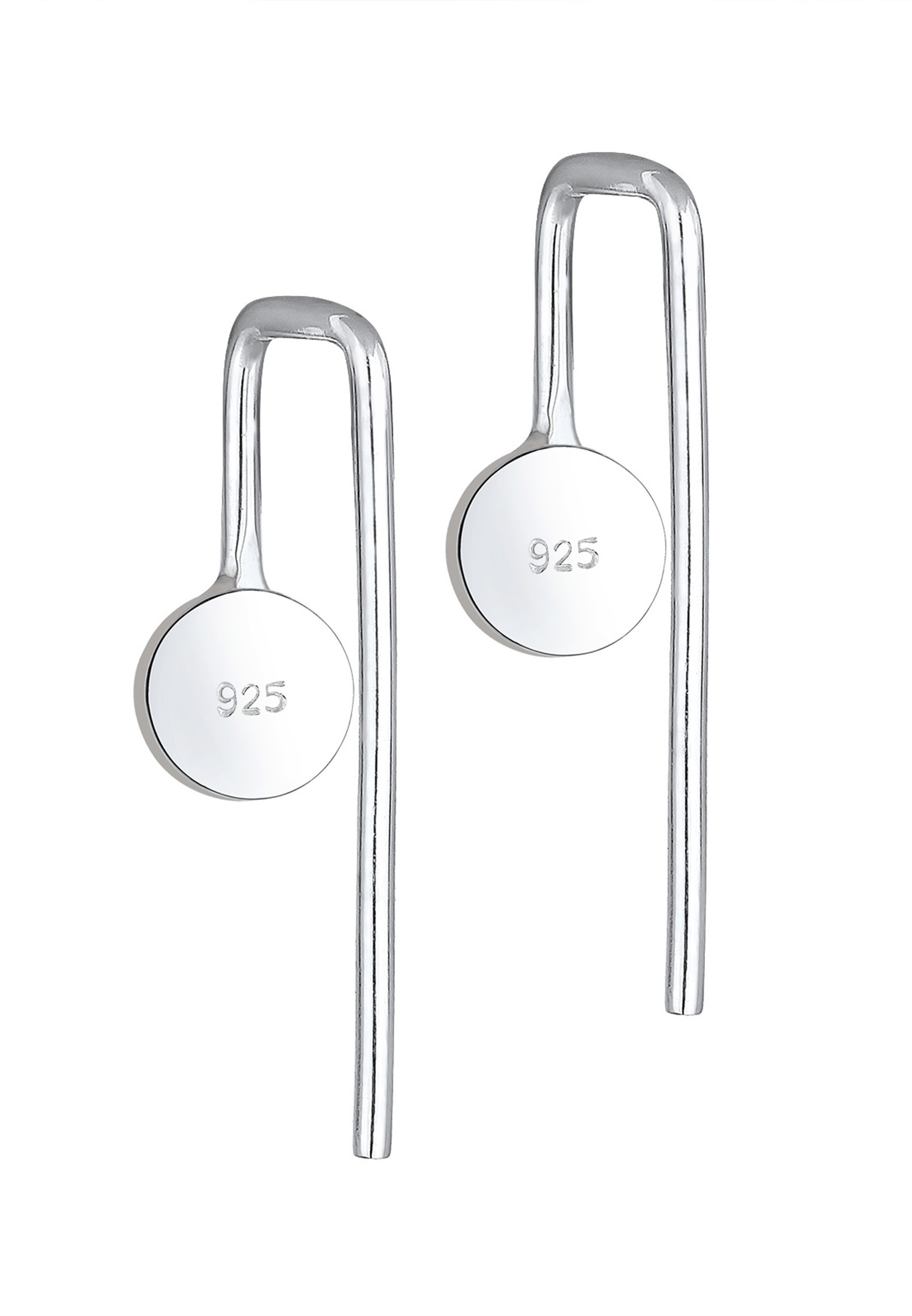 Elli Paar Ohrhänger »Ohrringe Geo Kreis Basic Plättchen Trend 925 Silber«