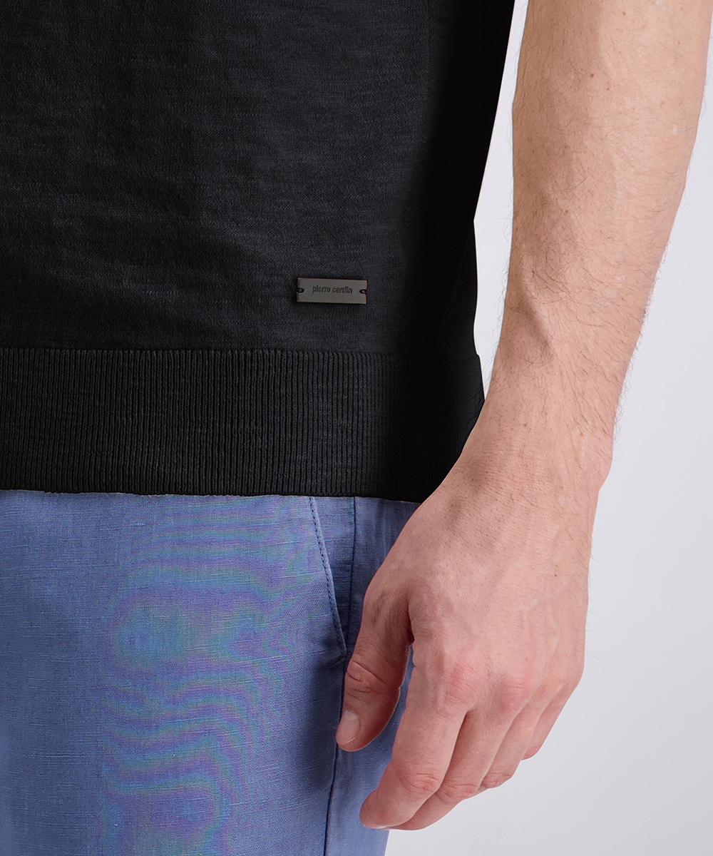 Pierre Cardin Poloshirt »Polo Strick« Poloshirt, unifarben aus reiner Baumwolle