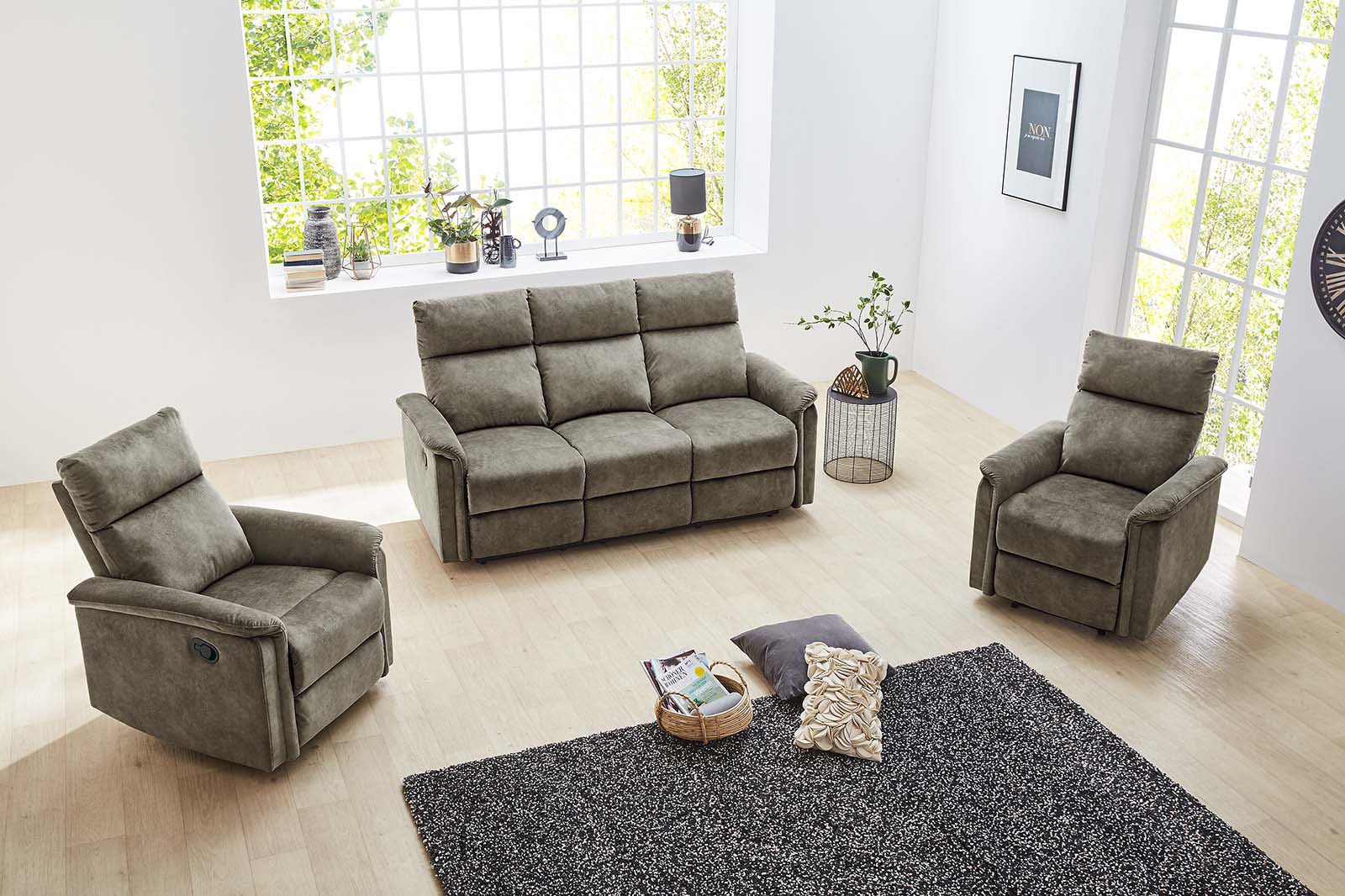 Jockenhöfer Gruppe Sessel »Amrum«, Liegefunktion durch halbautomatische Reclinerfunktion, TFK-Polsterung