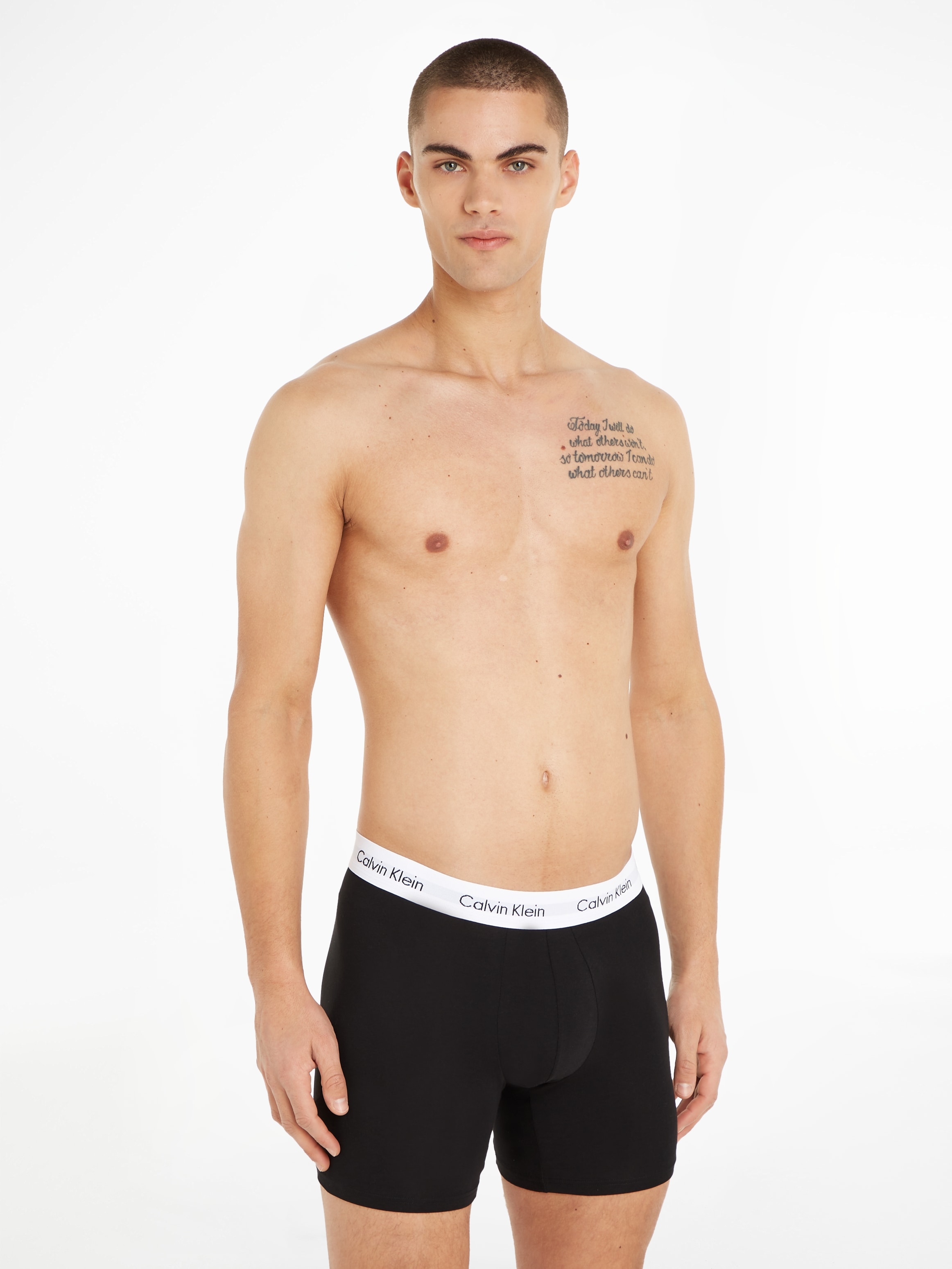 Calvin Klein Boxer, (3 St.), mit längerem Bein