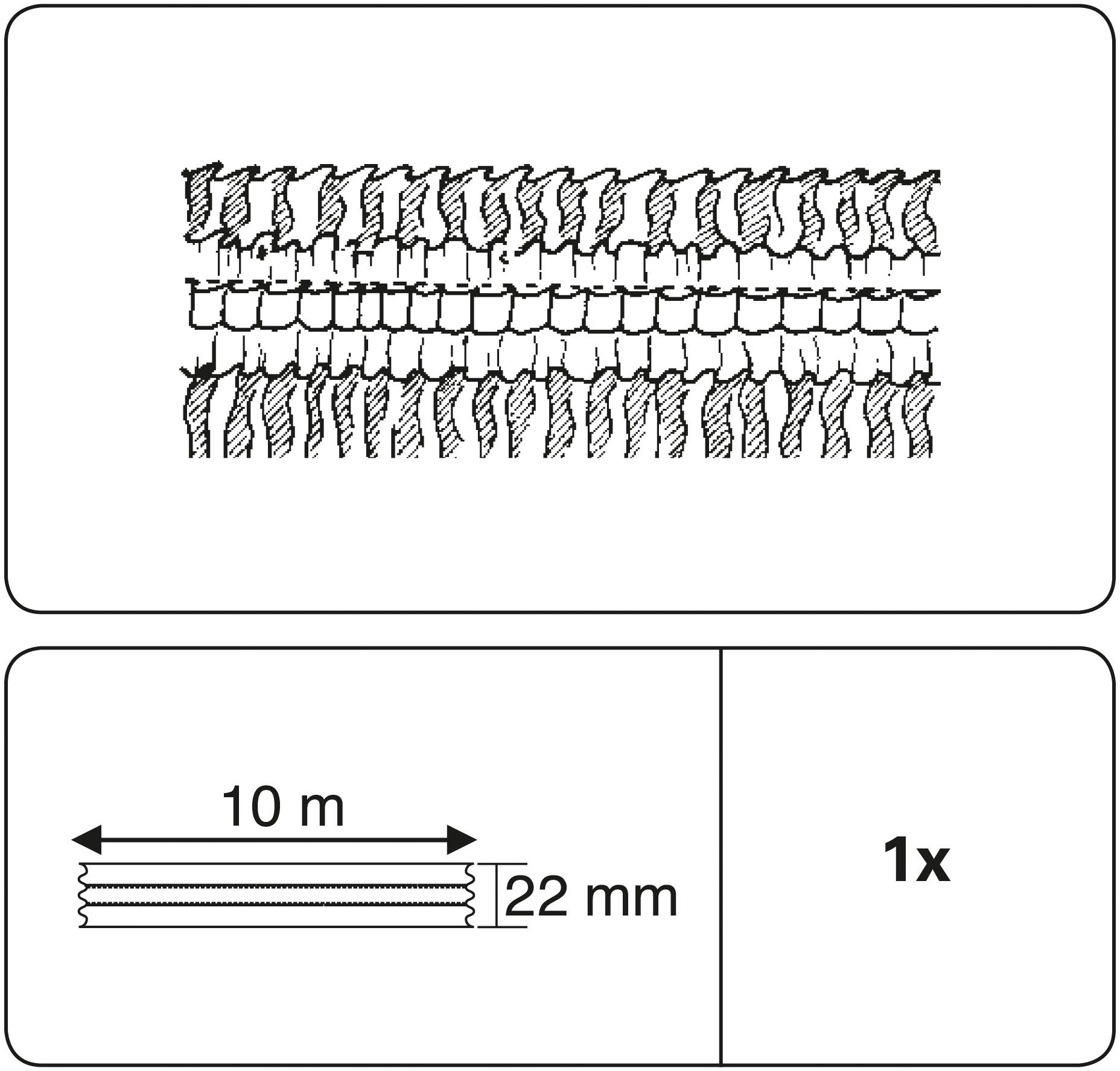 GARDINIA Kräuselband »Universal-Gardinenband 1000«, (1 St.), Zubehör Vorhangschiene Kunststoff