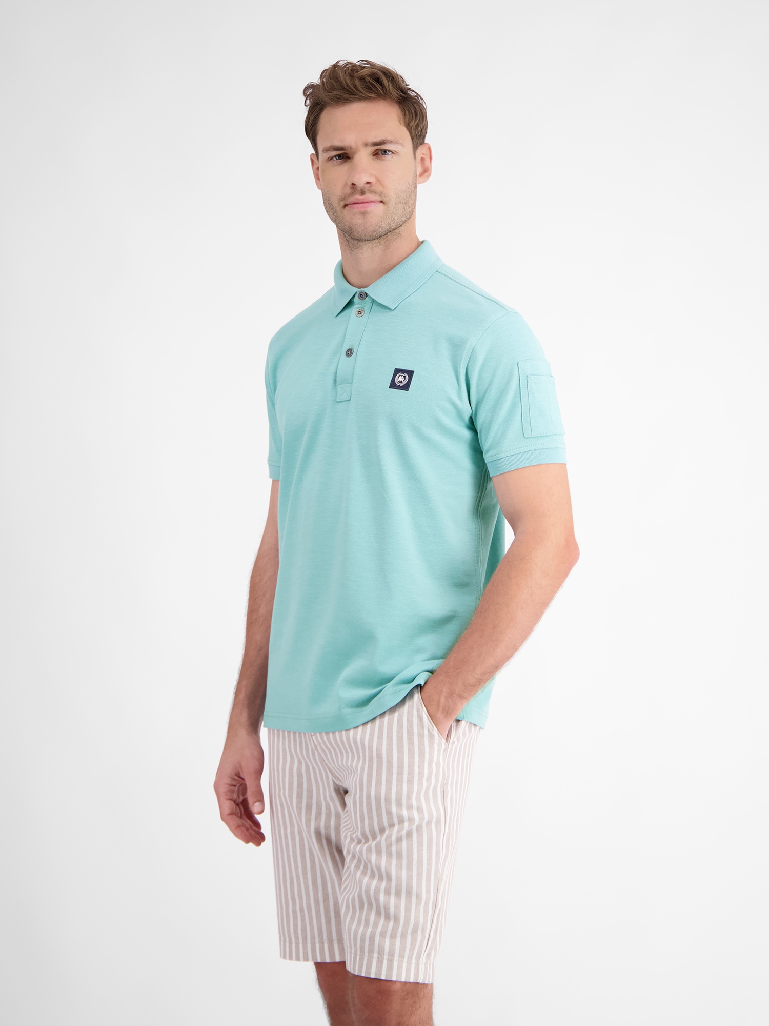 LERROS Poloshirt »LERROS Unifarbenes Poloshirt«