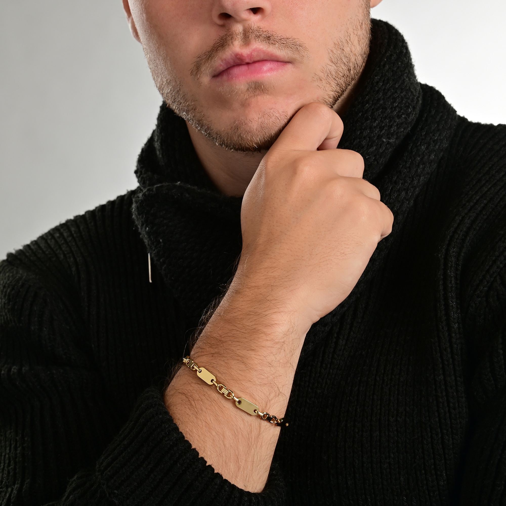 Adelia´s Armband »Unisex Armband aus Edelstahl 19 cm«