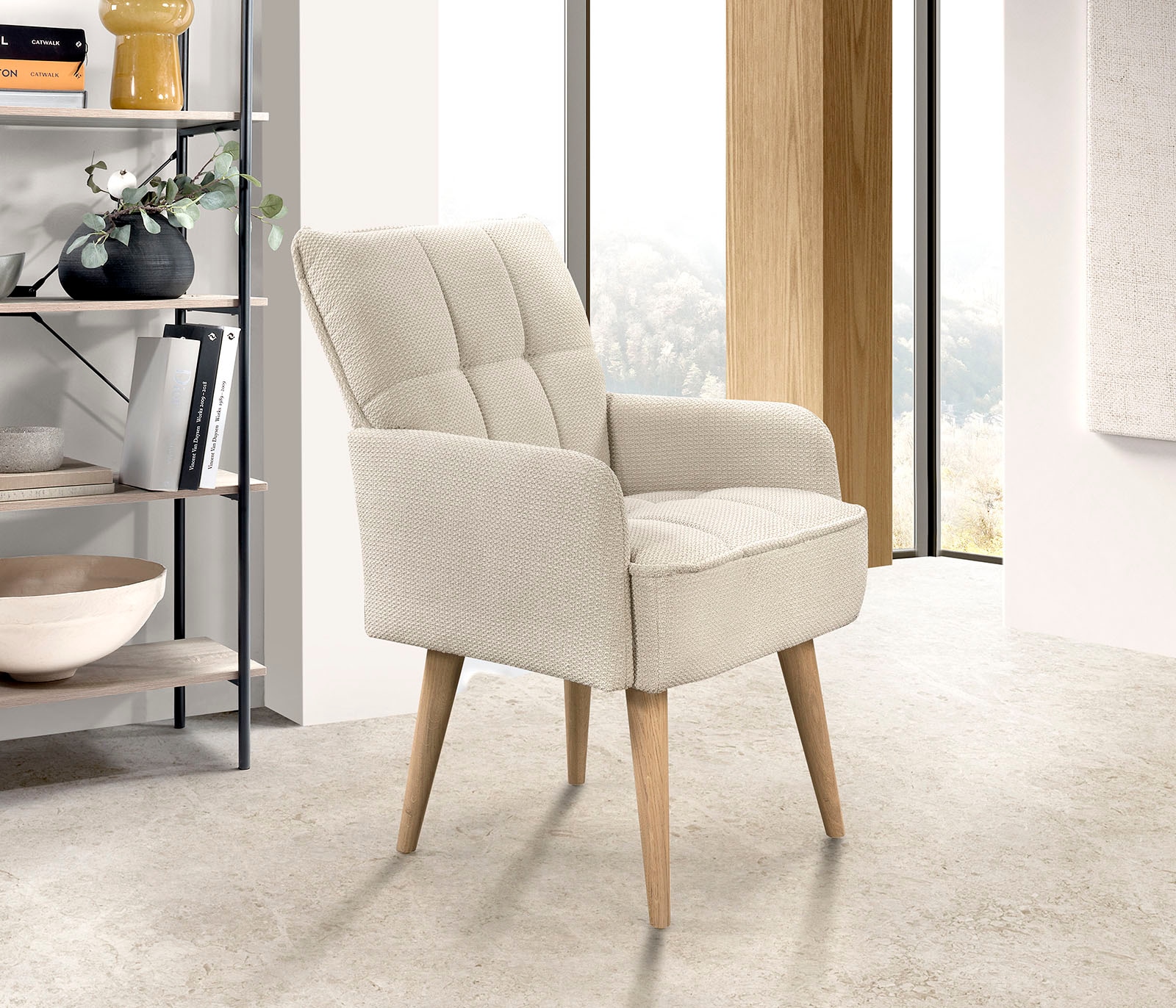 exxpo - sofa fashion Armlehnstuhl »Latte« () Esszimmerstuhl, Esszimmersessel