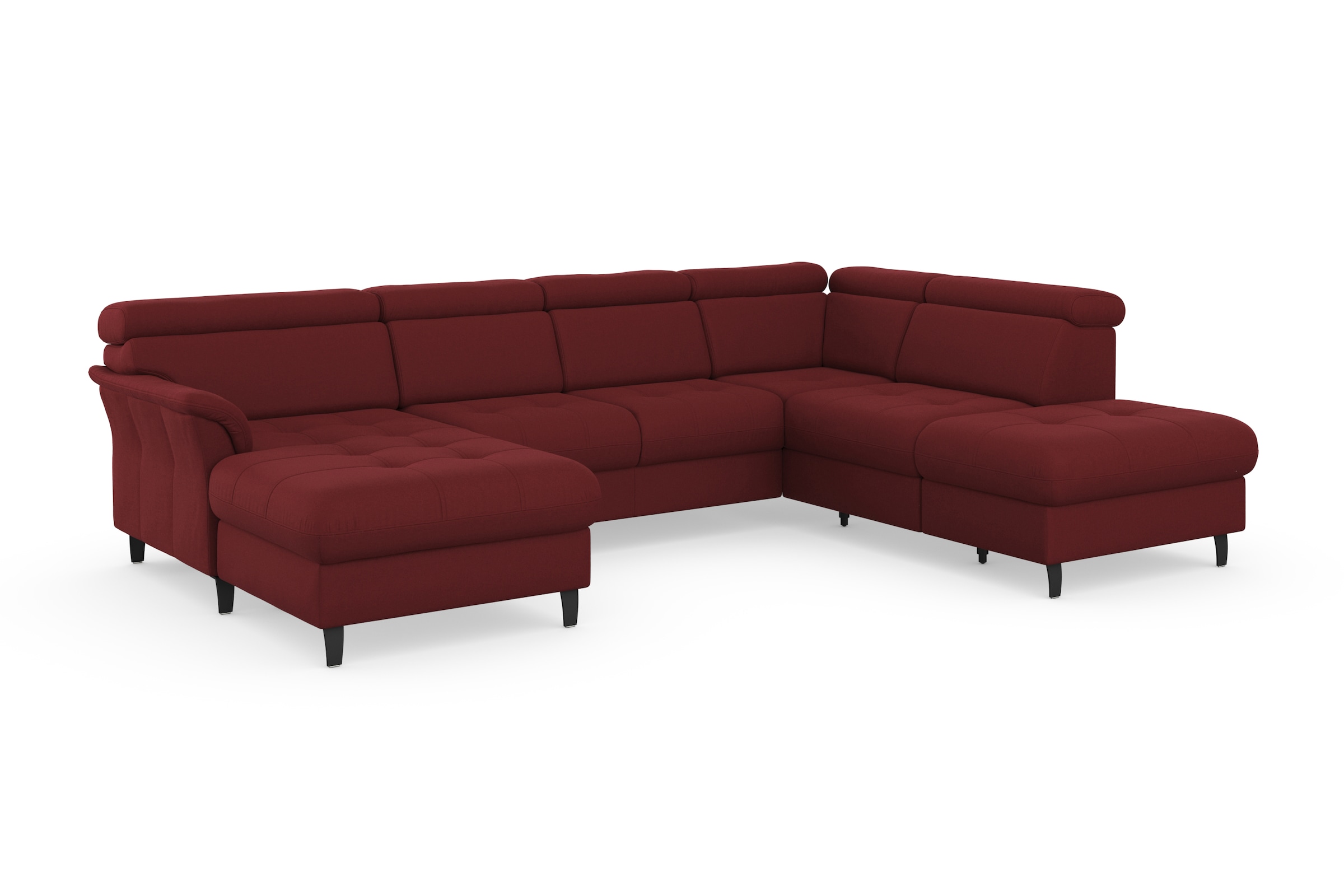 sit&more Wohnlandschaft »Marano U-Form« inklusive Kopfteilverstellung, wahlweise mit Bettfunktion, Bettkasten