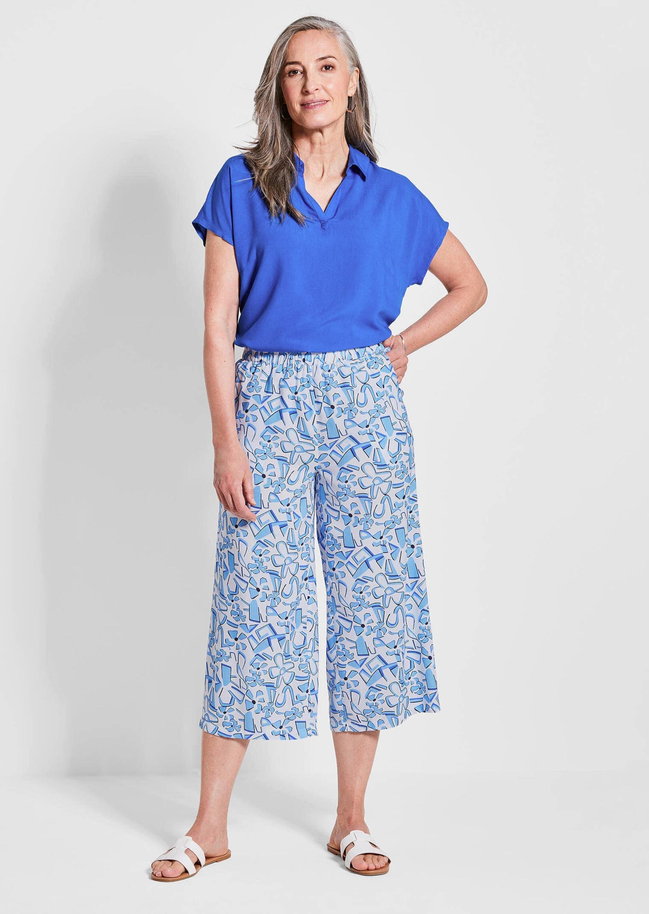 GOLDNER Schlupfhose »Weite Schlupfhose VERA mit Print«