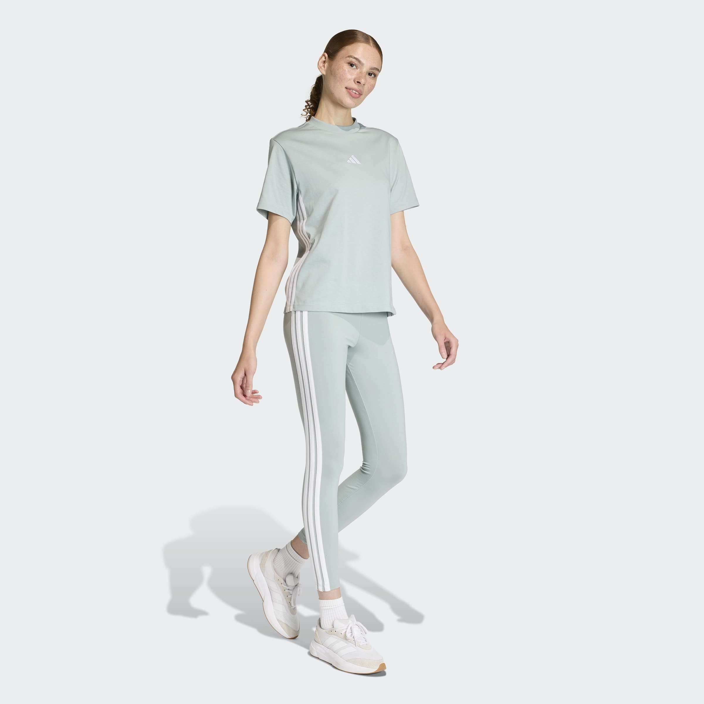 adidas Sportswear Trainingstights »ESSENTIALS 3-STREIFEN COTTON«  sportlicher Look mit 3-Streifen, aus Baumwolle und Elasthan