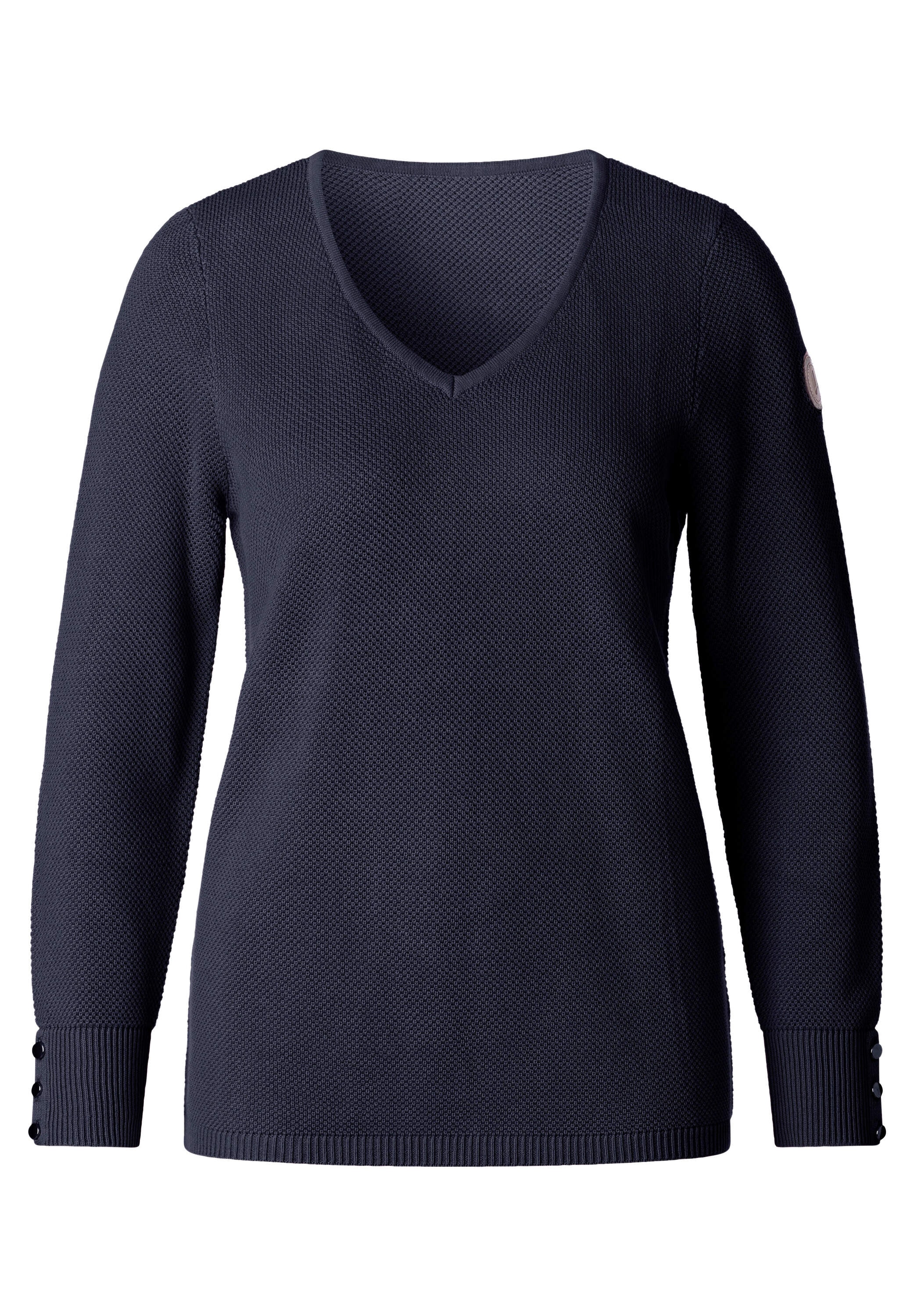 Witt Strickpullover »V-Ausschnitt-Pullover V-Ausschnitt-Pullover mit Rippbündchen«