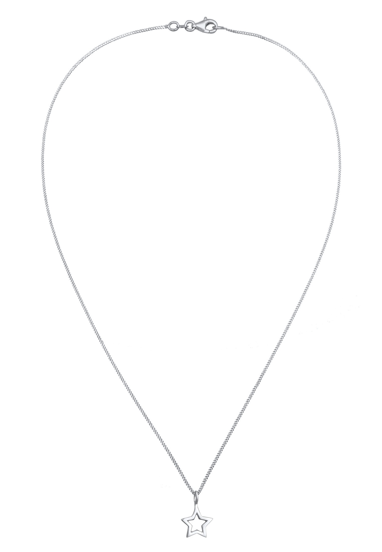 Elli Kette mit Anhänger »Halskette Stern Schlicht Modern 925 Silber«