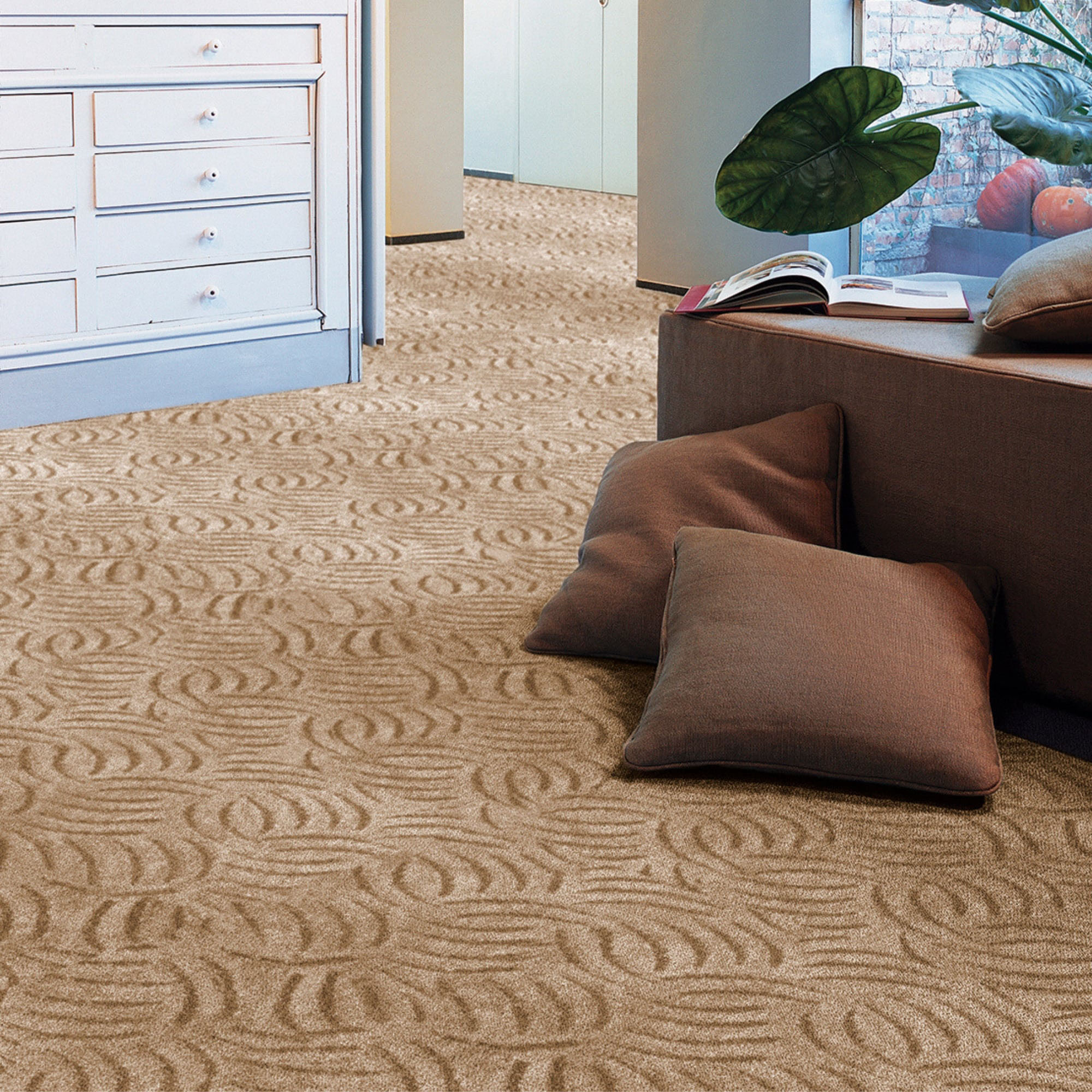 Andiamo Teppichboden »Amberg, Strukturschlinge, Made in Belgium« rechteckig 9 mm Höhe Breite 200, 300, 400 oder 500 cm, Hoch-Tief Effekt,...