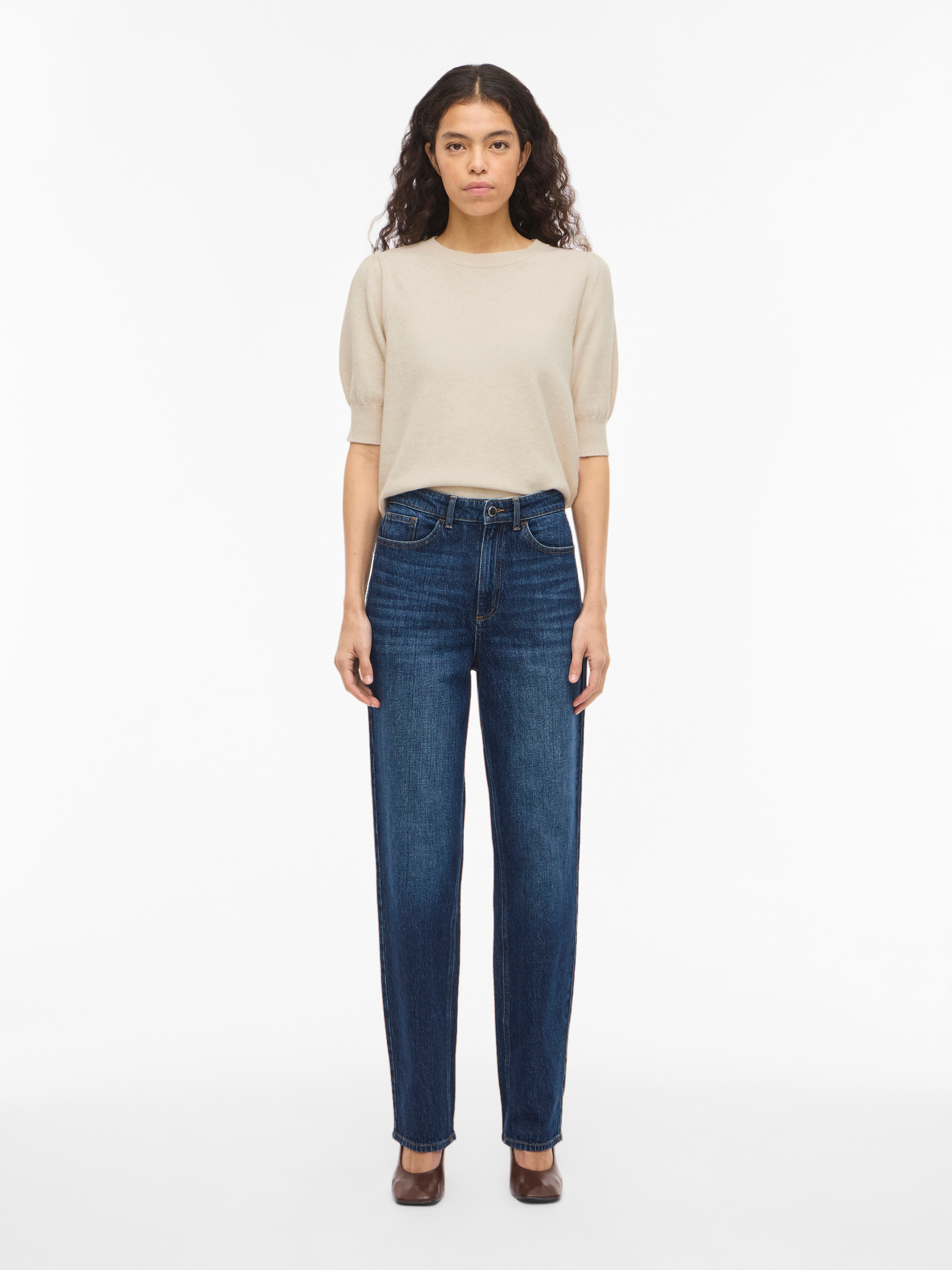 Vila Strickpullover »VIRIL 2/4 SLEEVE O-NECK KNIT TOP - NOOS«