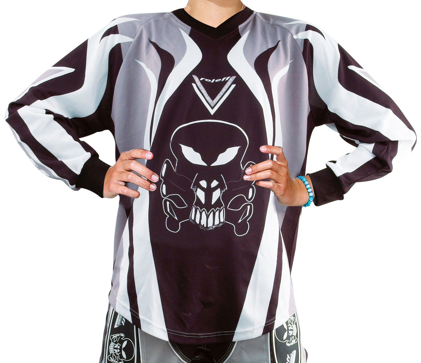 Roleff Motocross-Shirt »RO 850« in schwarz, Größe XL