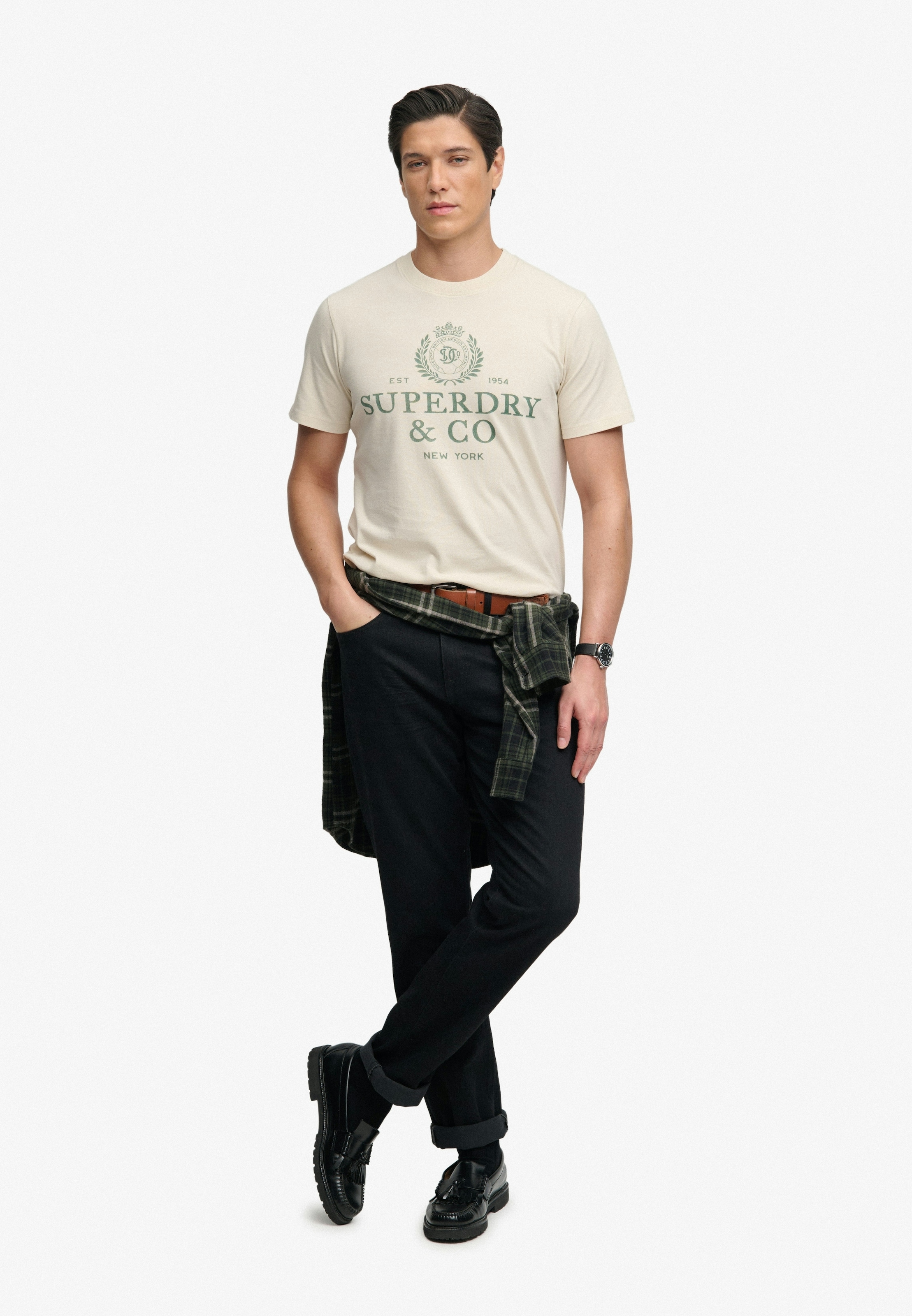 Superdry Rundhalsshirt »1954 Company Relaxed Tee« Baumwolle, relaxed fit