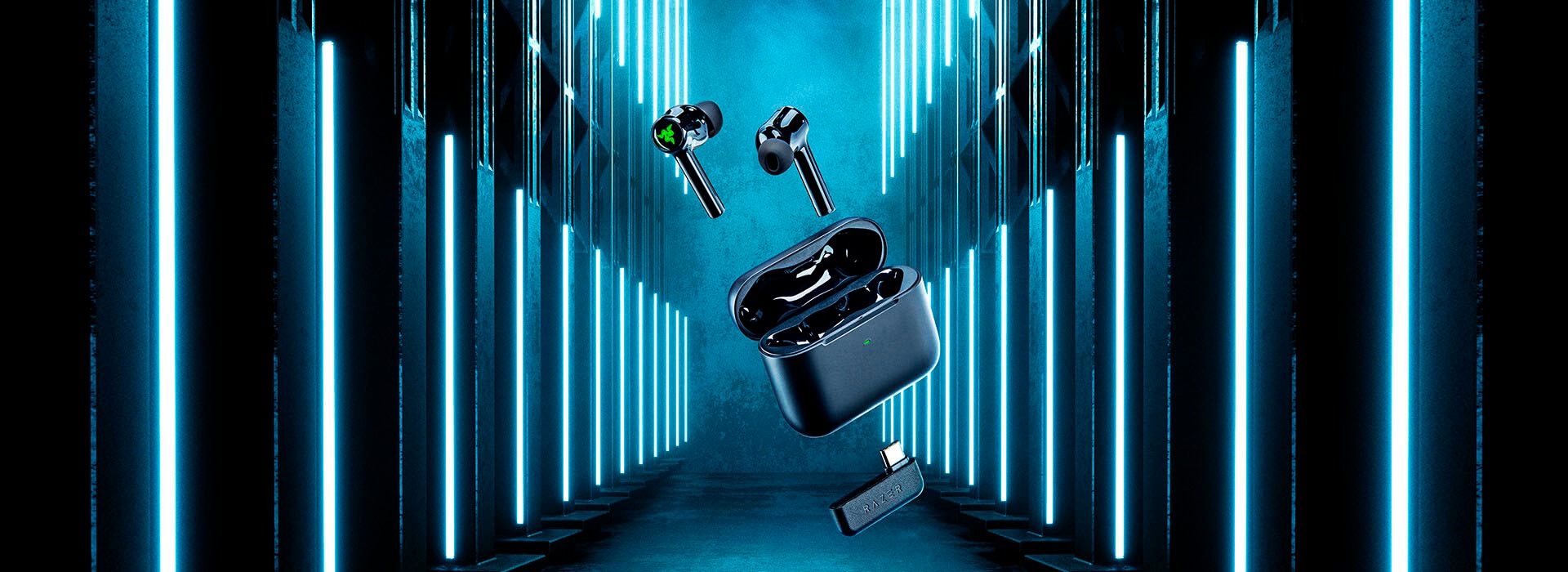 Razer In-Ear-Kopfhörer »Hammerhead Pro HyperSpeed True Wireless« Bluetooth Active Noise Cancelling (ANC) LED Ladestandsanzeige True Wireless in...