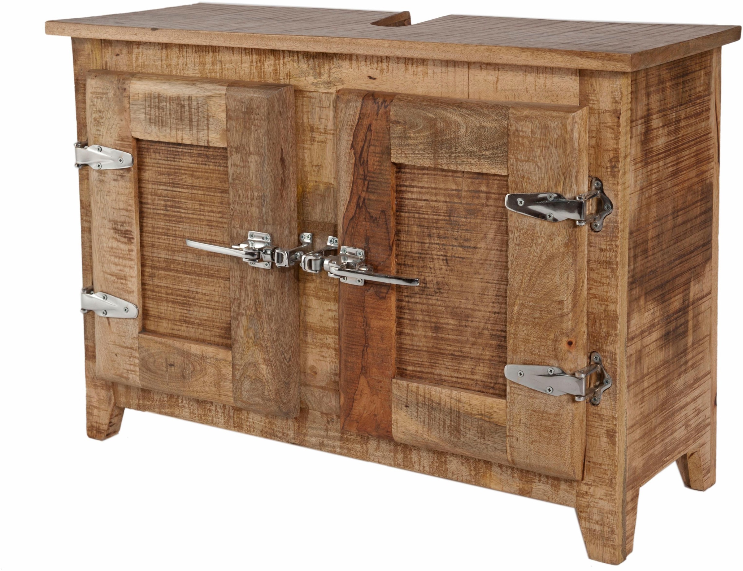 SIT Waschbeckenunterschrank »Frigo«, Mangoholz im Antik-Look mit  Kühlschrankgriffen, Breite 88 cm kaufen im OTTO Online Shop