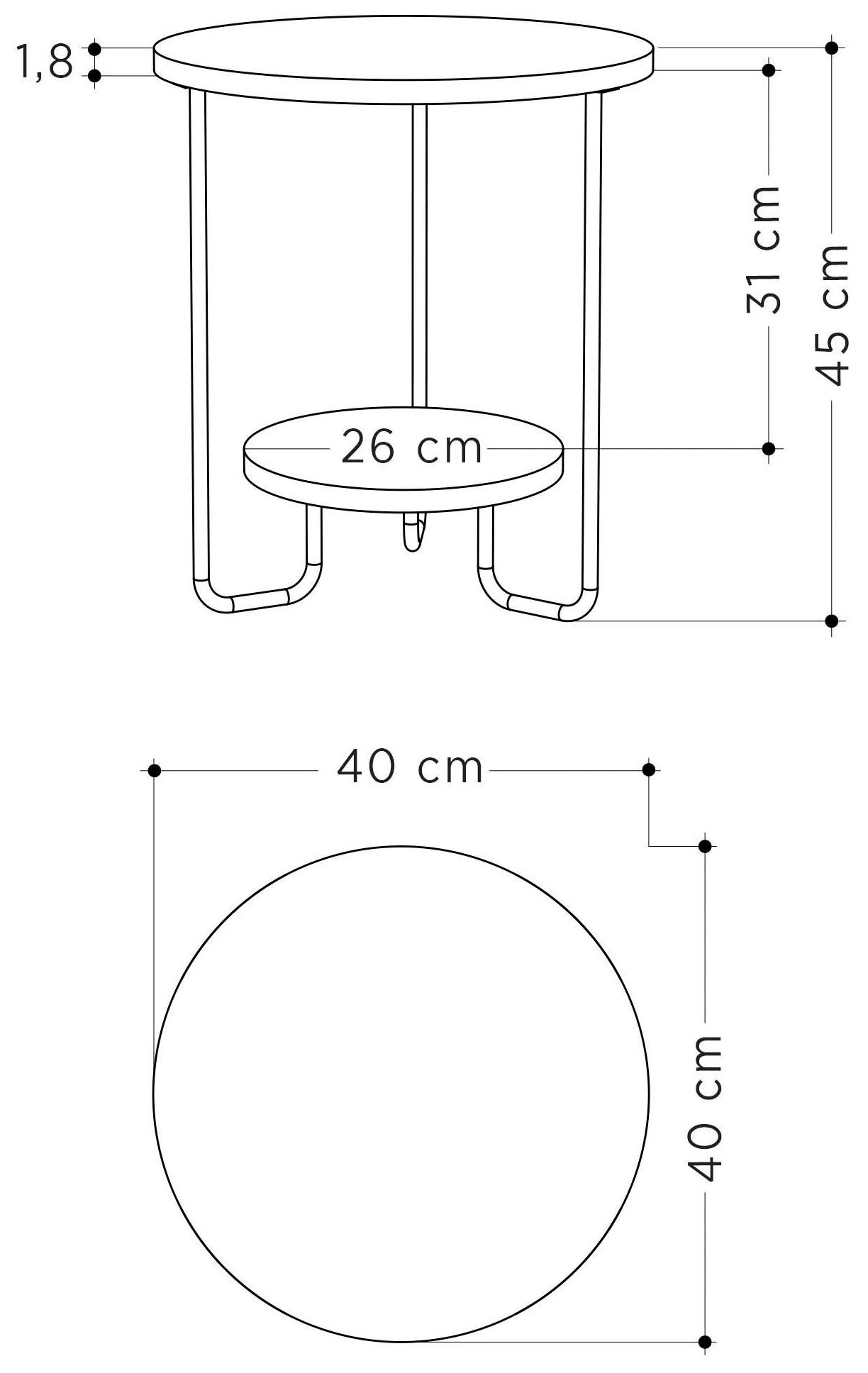 Decortie Beistelltisch »CORRO BEISTELLTISCH«, (Packung, 1 St.), Leichte Montage, Lagerung, Platzsparend