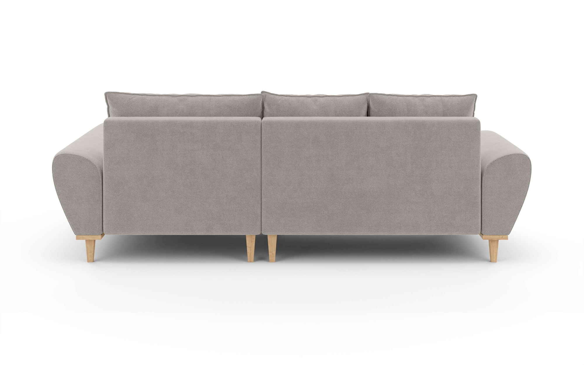 Home affaire Ecksofa »Ahrdorf mit Bettfunktion und Bettkasten, Maße: B/H/T 268/86/175 cm« L-Form mit 3 Rückenkissen  und moderne gerundete Armlehnen