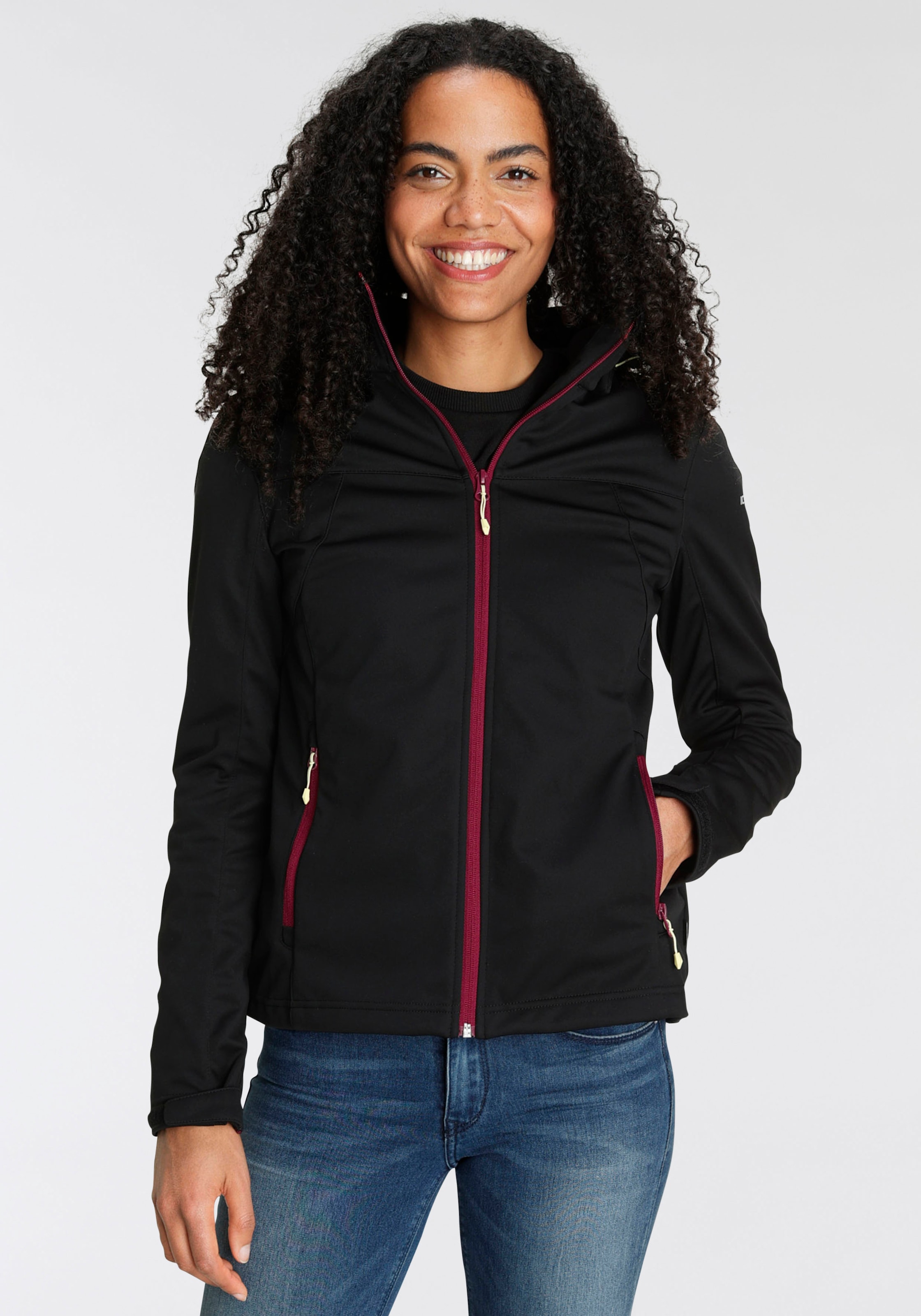 Icepeak Softshelljacke »D SOFTSHELLJACKE BOISE«, (1 St.), mit Kapuze, Wasserdicht & Winddicht