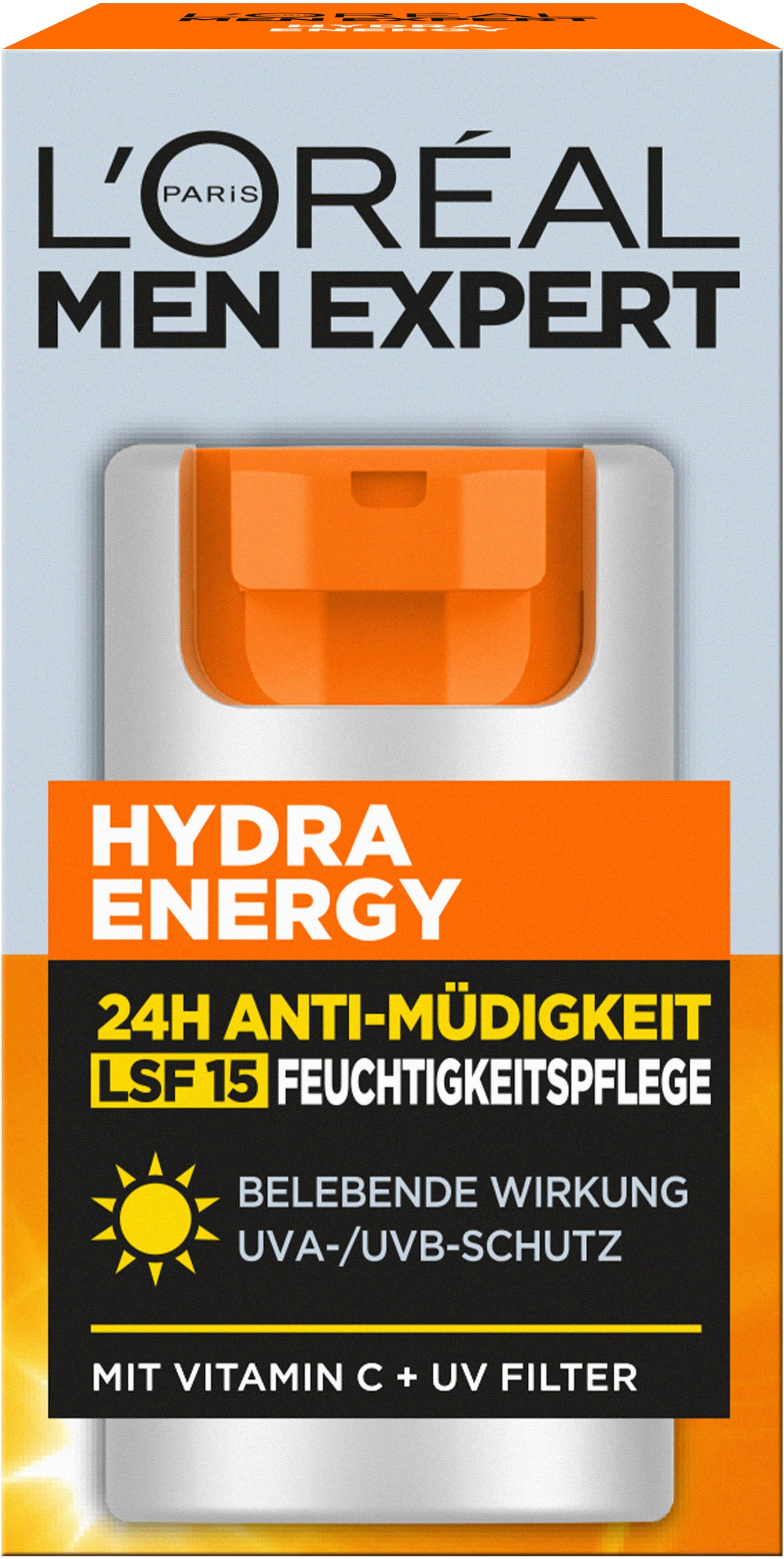L'ORÉAL PARIS MEN EXPERT Gesichtsgel »Hydra Energy 24H Pflege LSF15«, mit Lichtschutzfaktor
