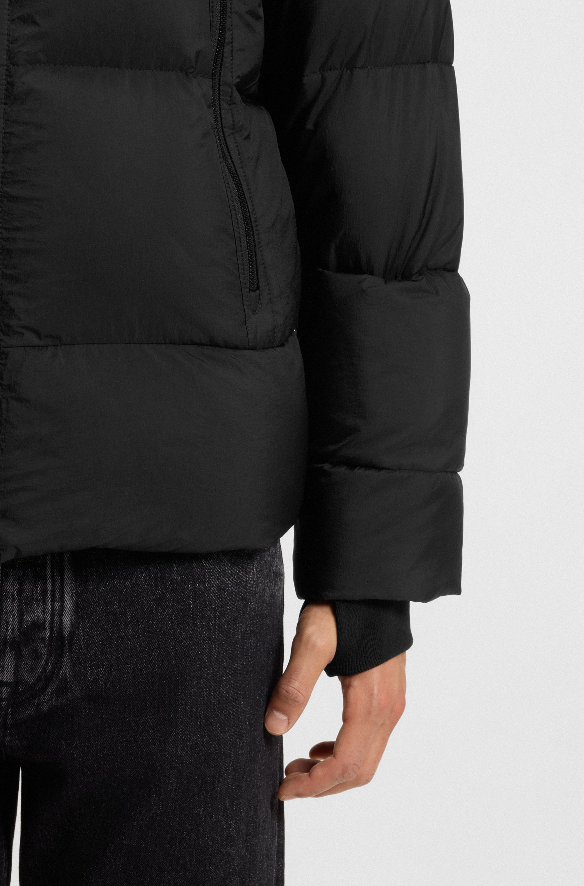 BOSS ORANGE Steppjacke »Orbok«, Stehkragen, Oversized Fit, abnehmbare Kapuze