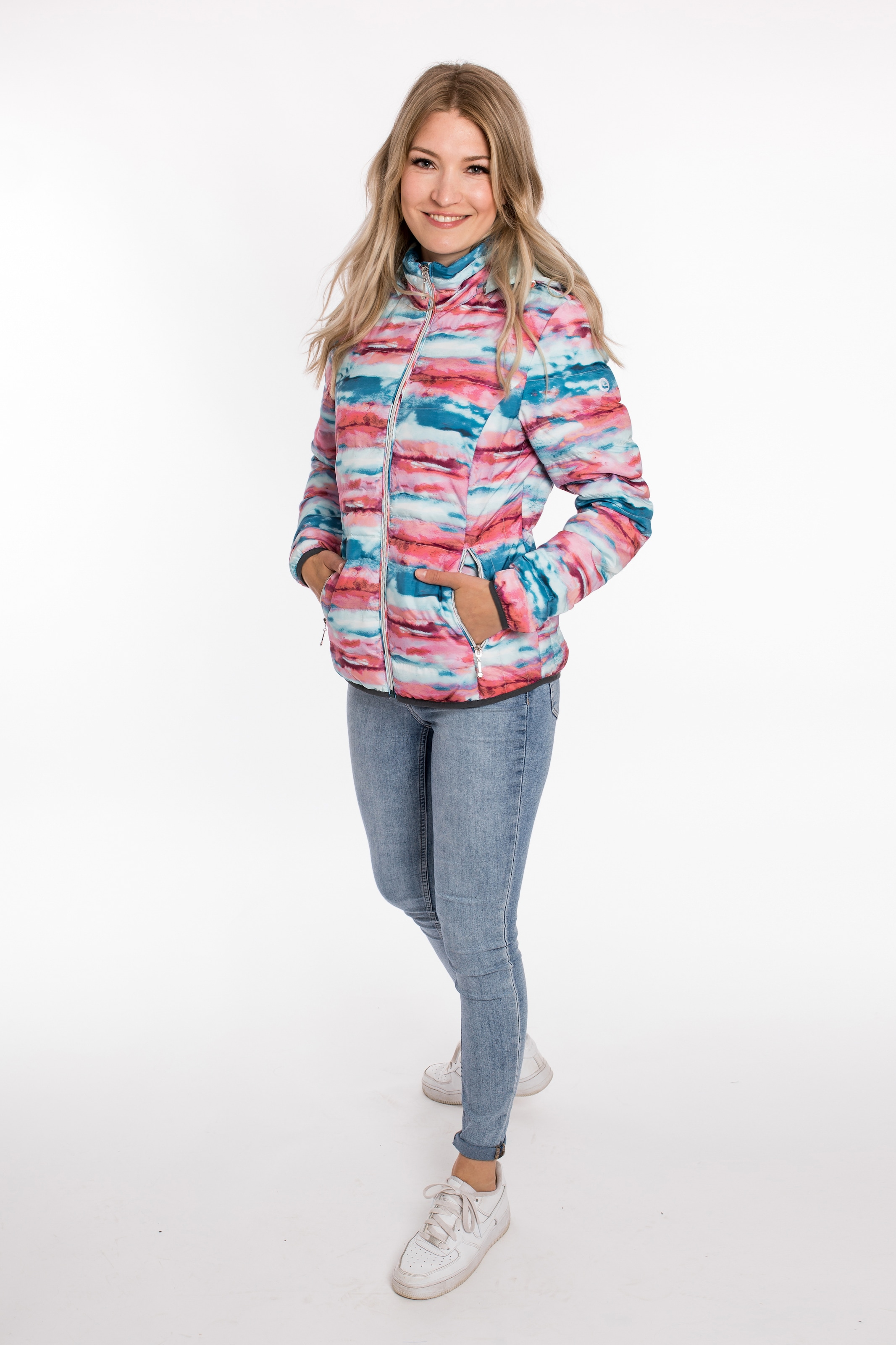 DEPROC Active Winterjacke »WILDCAT HILL Women«, Steppjacke mit außergewöhnlichem Design