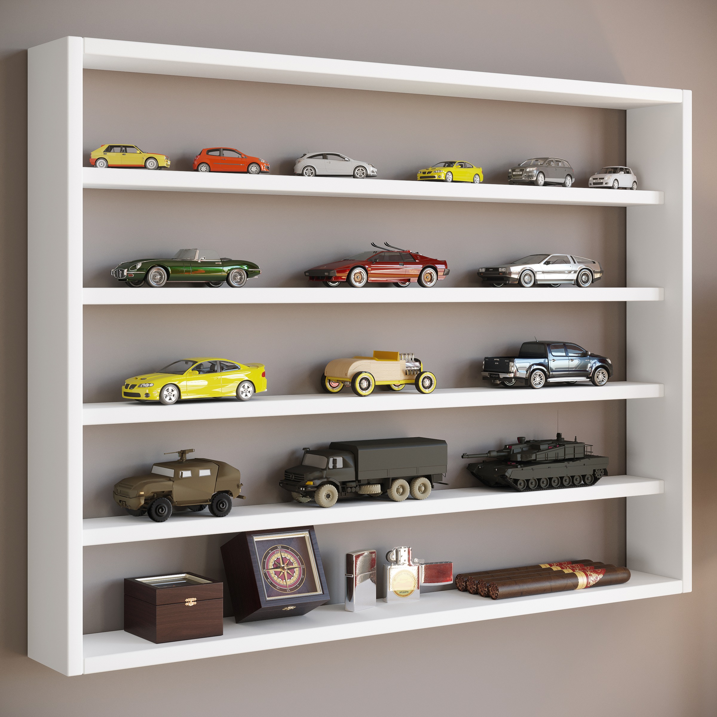 VCM Wandregal »Holz Wandregal Wandvitrine Regal Deko Osado L«