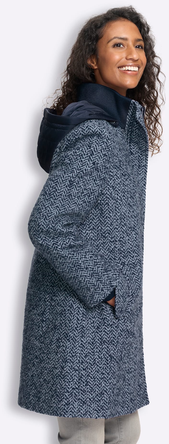heine Langjacke mit Kapuze
