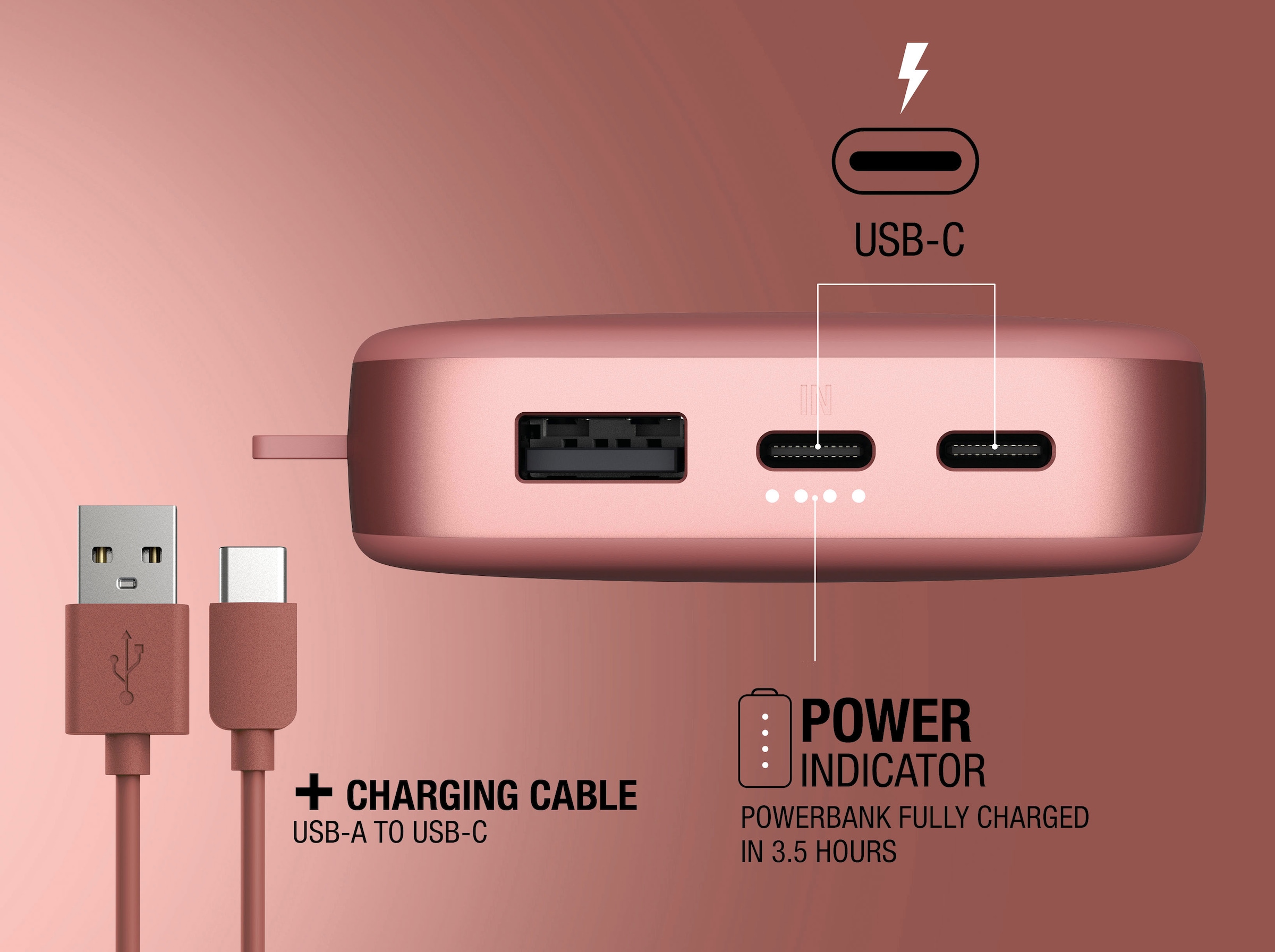 Fresh´n Rebel Powerbank »Power Pack 18000mAh mit USB-C, Ultra Fast Charge & 20W PD«